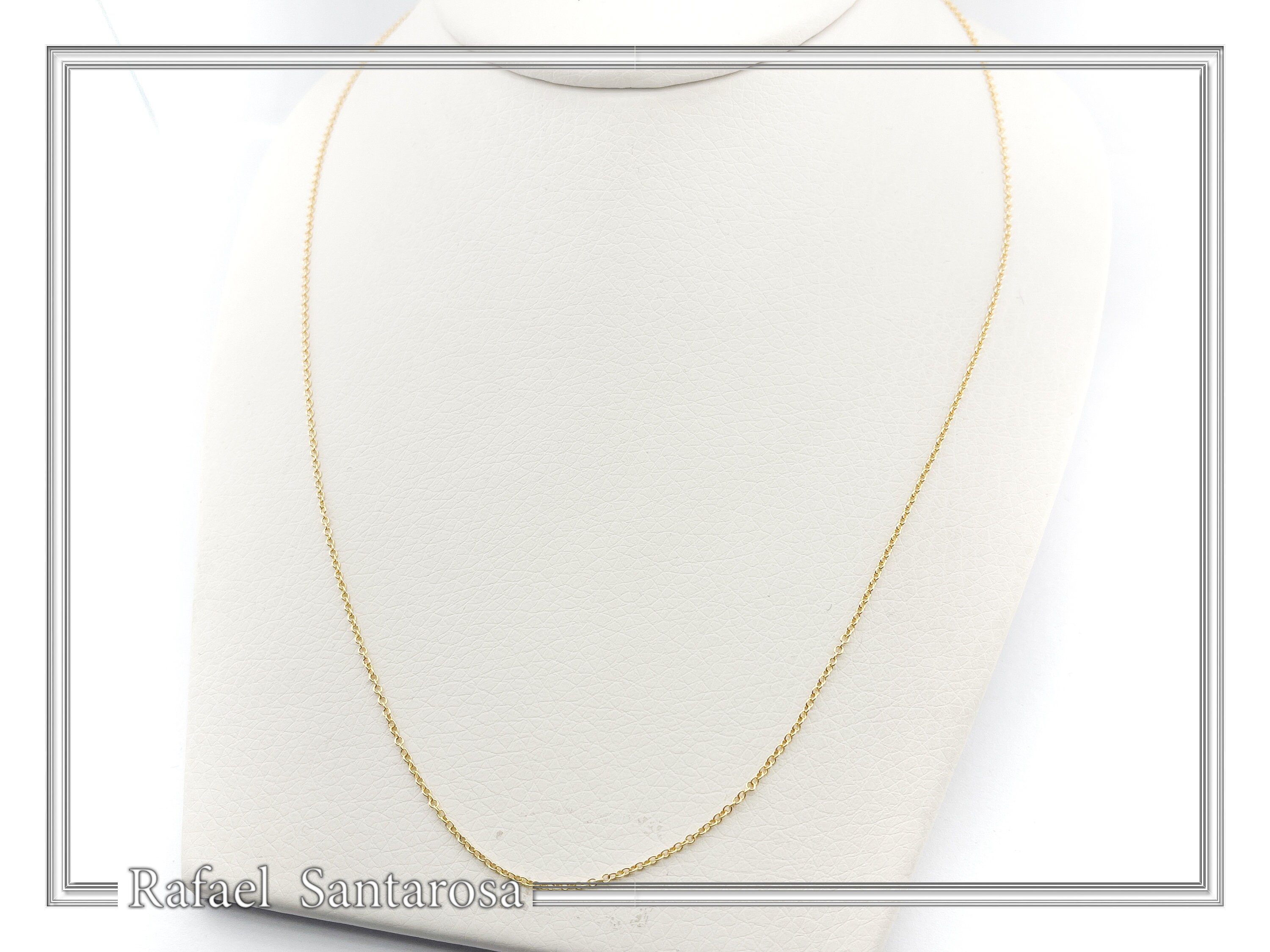 14k Yellow Gold Byzantine Chain - Solid Gold Necklace (45 or 50 cm) — additional product image 3 from Rafael Santarosa Fine Jewelry