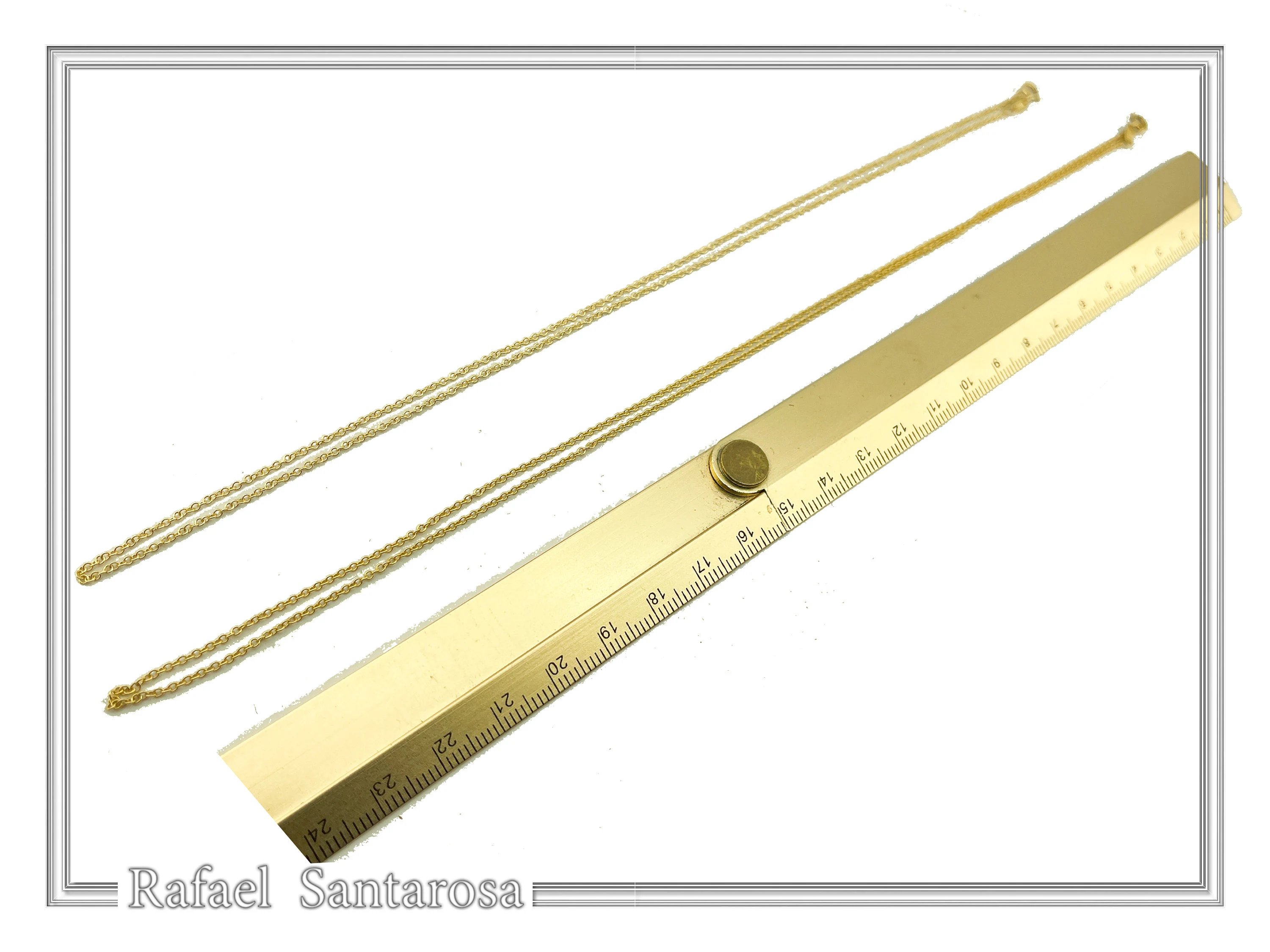 14k Yellow Gold Byzantine Chain - Solid Gold Necklace (45 or 50 cm) — additional product image 8 from Rafael Santarosa Fine Jewelry