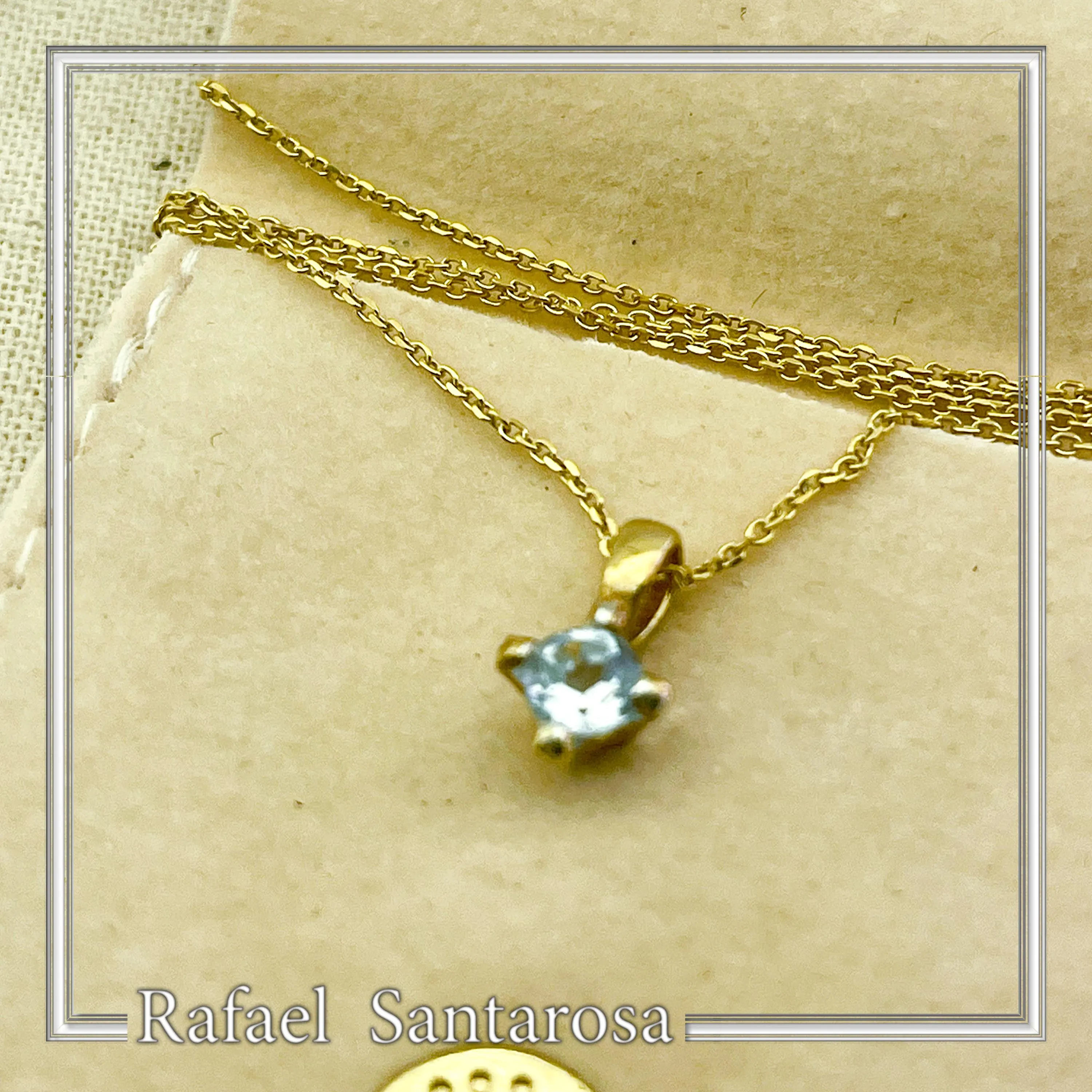 Sterling Silver Gold-Filled Natural Gemstone Pendant Necklace: Amethyst, Garnet, Topaz — additional product image 9 from Rafael Santarosa Fine Jewelry