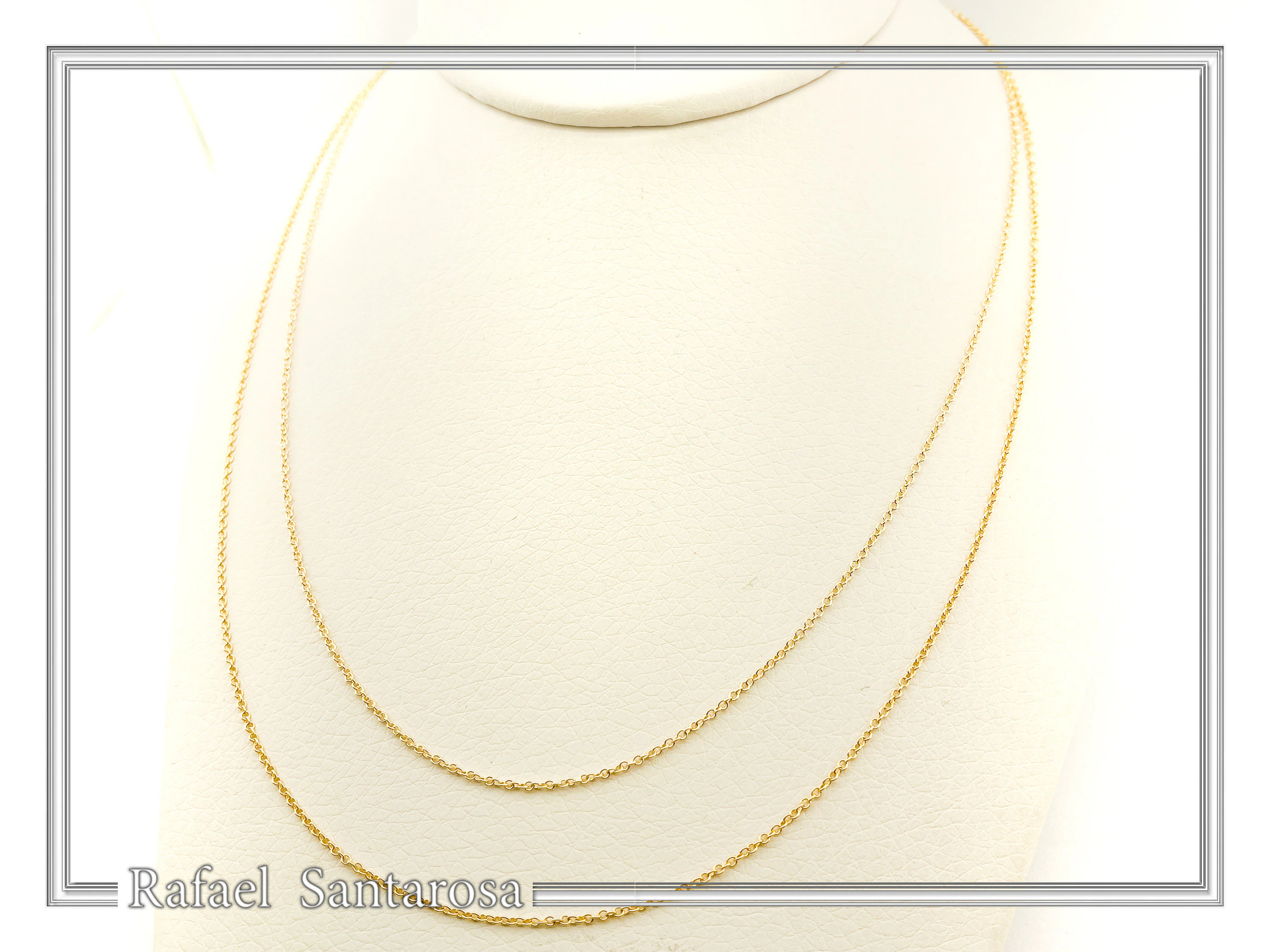 14k Yellow Gold Byzantine Chain - Solid Gold Necklace (45 or 50 cm)