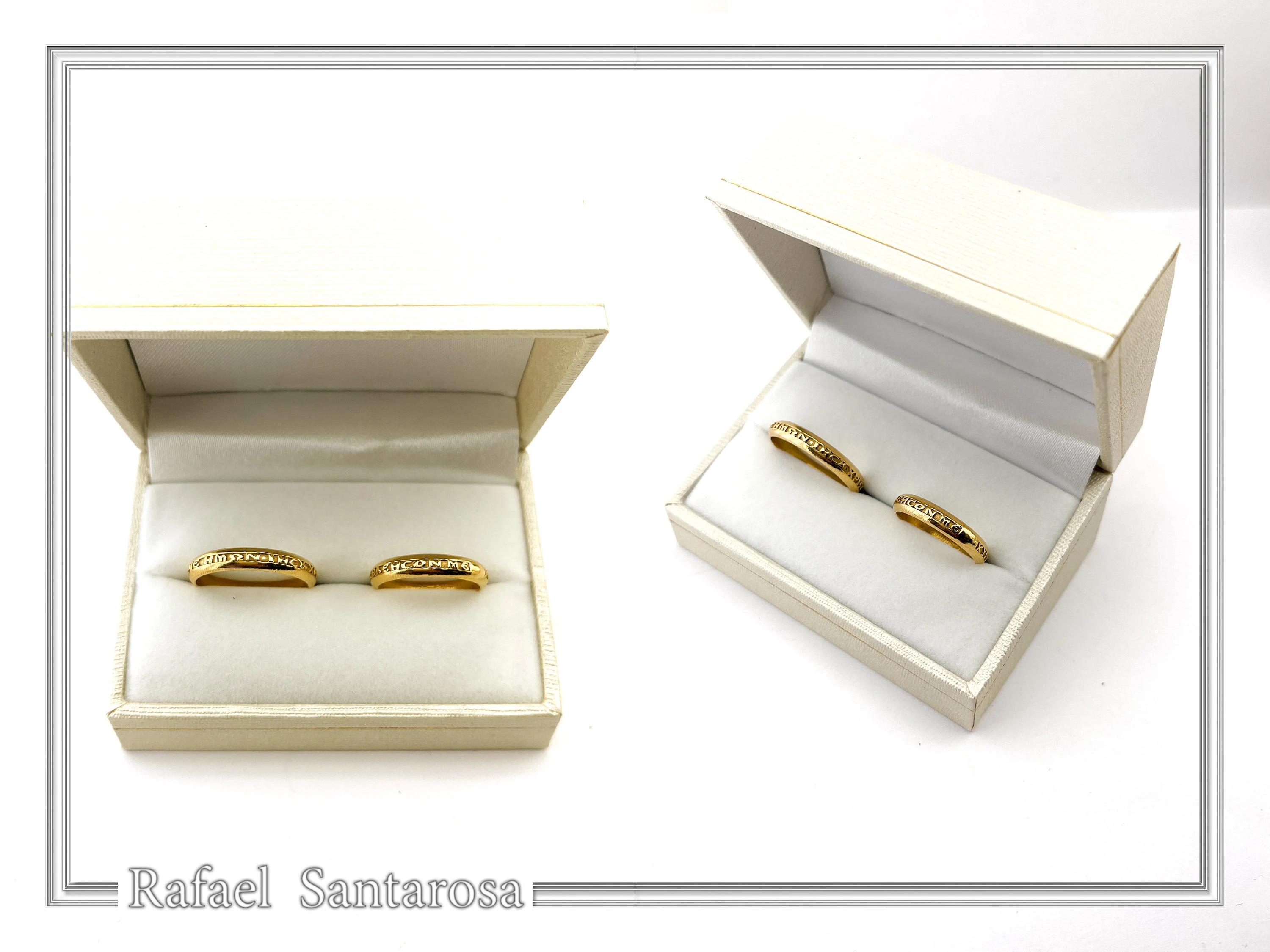 18k Solid Gold Jesus Have Mercy on Me Prayer Ring: Handcrafted Christian Wedding Band — additional product image 9 from Rafael Santarosa Fine Jewelry