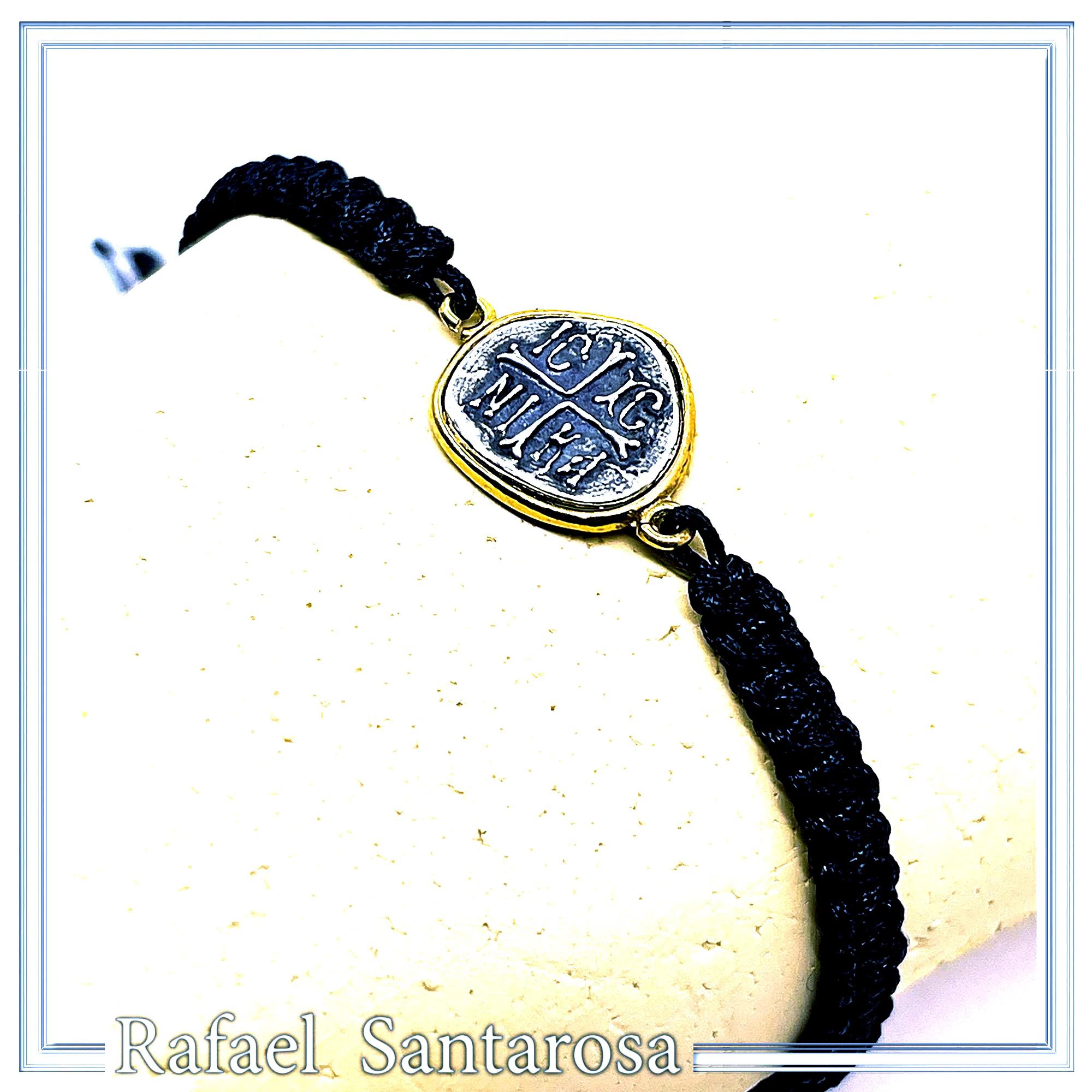 ICXC NIKA Charm Bracelet Jesus Christ Protection Christian talisman: Silver 18K Gold-Filled Byzantine Christogram — additional product image 7 from Rafael Santarosa Fine Jewelry