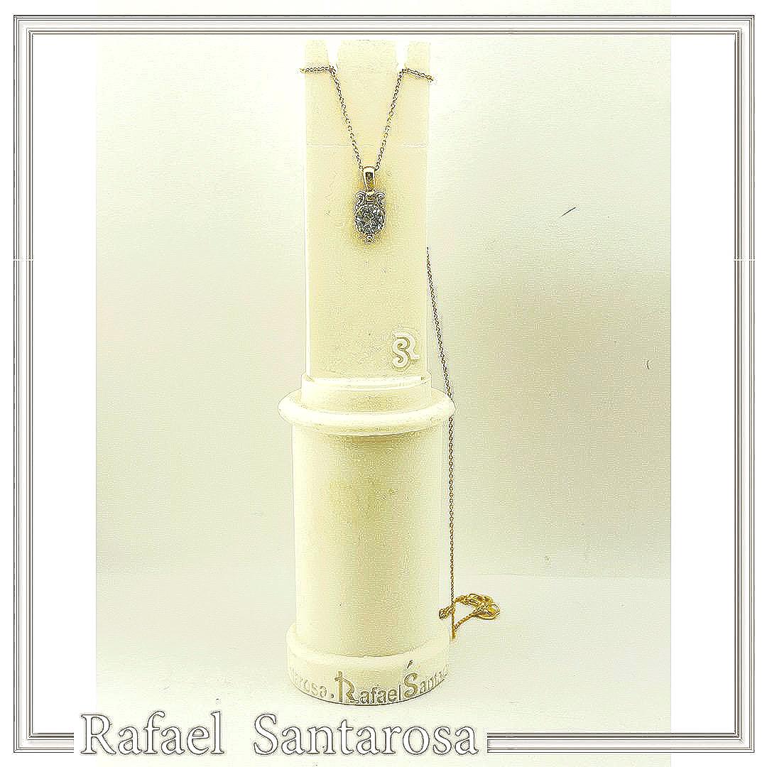 Natural Topaz Filigree Charm Necklace: 18K Gold-Filled Sterling Silver Delicate Tiny Pendant — additional product image 7 from Rafael Santarosa Fine Jewelry