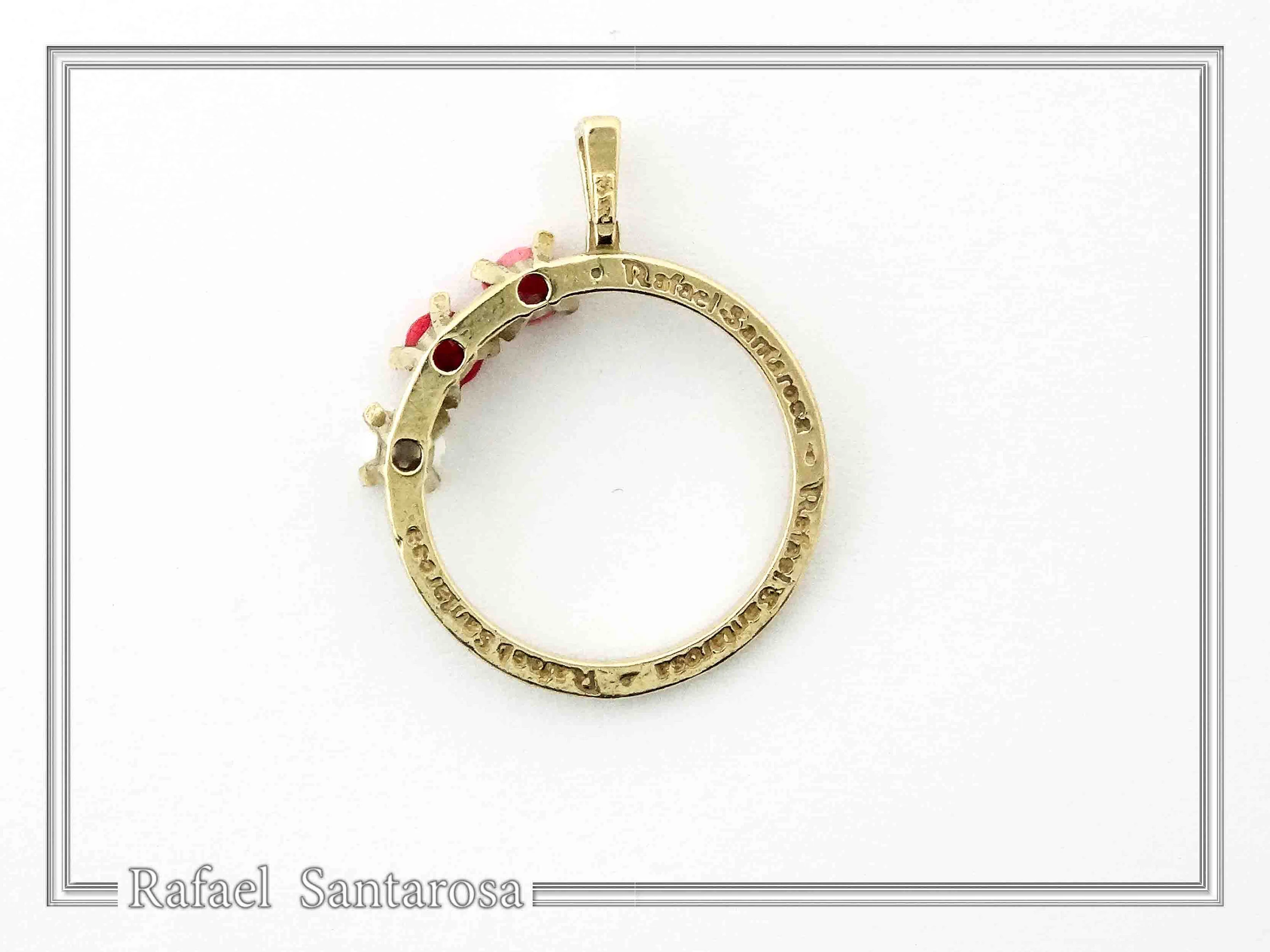 Rose Flowers Alabaster Gems Floral Charm for Girls: Sterling Silver 18K Gold Filled Necklace — additional product image 6 from Rafael Santarosa Fine Jewelry