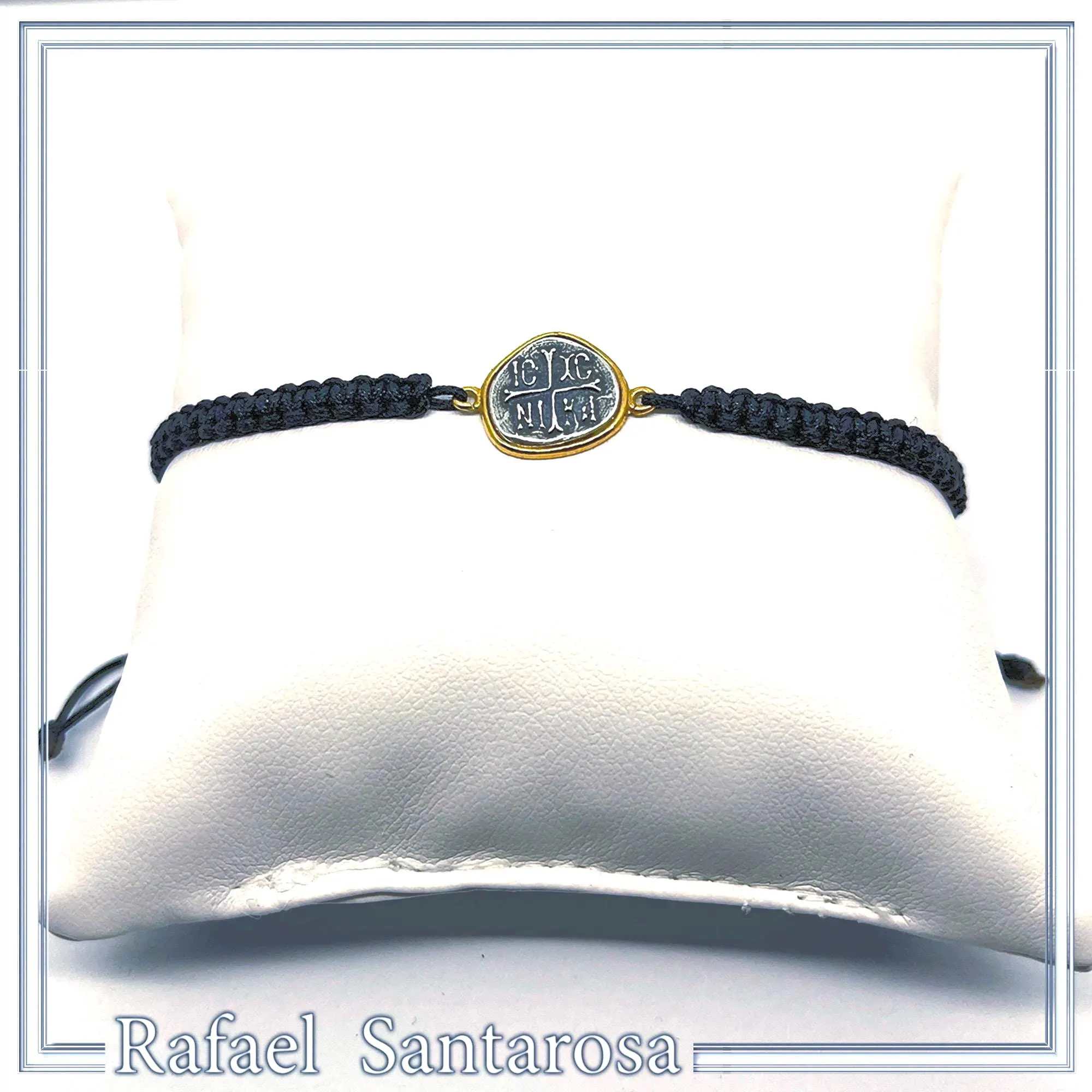 ICXC NIKA Charm Bracelet Jesus Christ Protection Christian talisman: Silver 18K Gold-Filled Byzantine Christogram — additional product image 8 from Rafael Santarosa Fine Jewelry