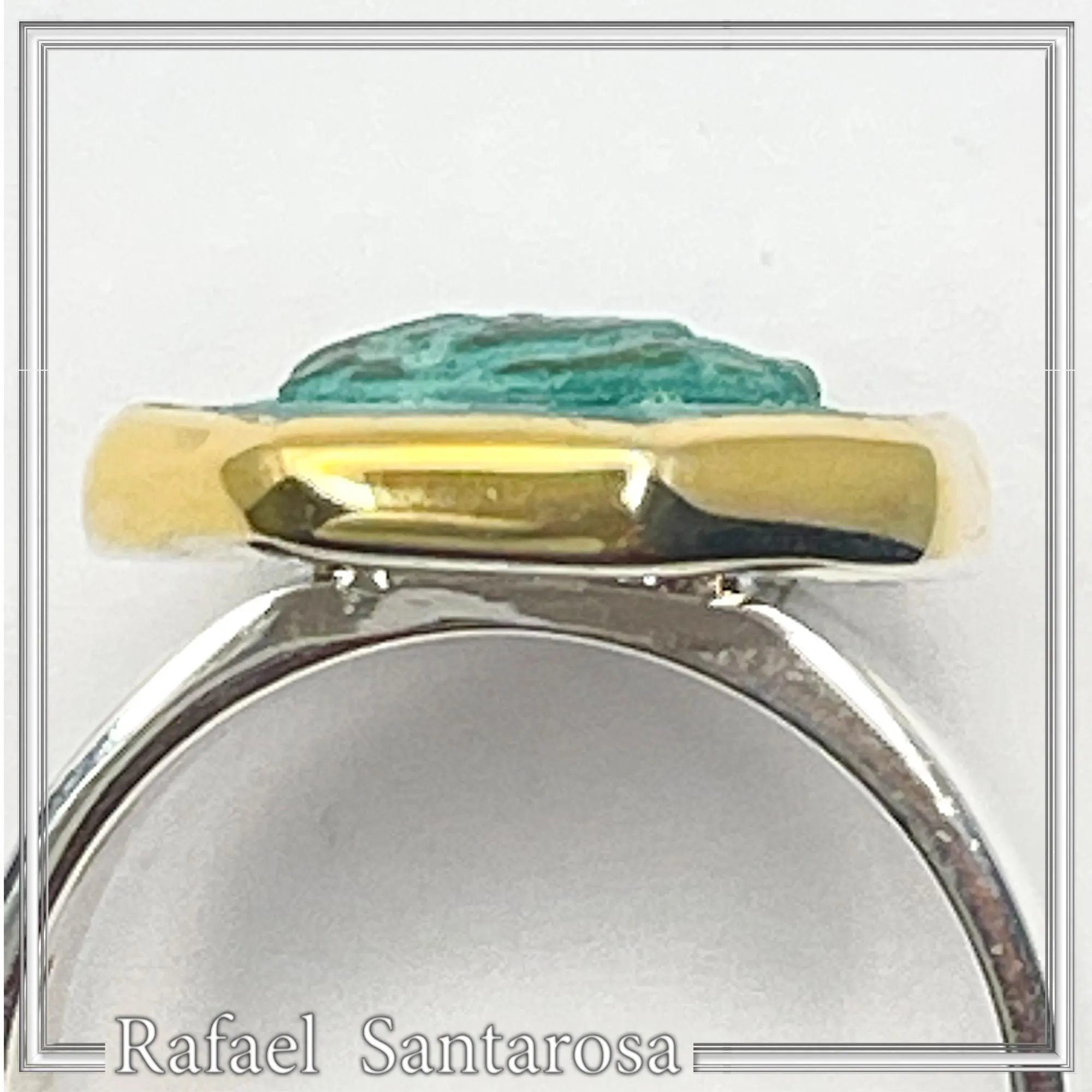 Alexander the Greek Coin Ring, 14K Gold Bezel, Oxidised Copper, Sterling Silver Band, Museum Jewelry — additional product image 6 from Rafael Santarosa Fine Jewelry