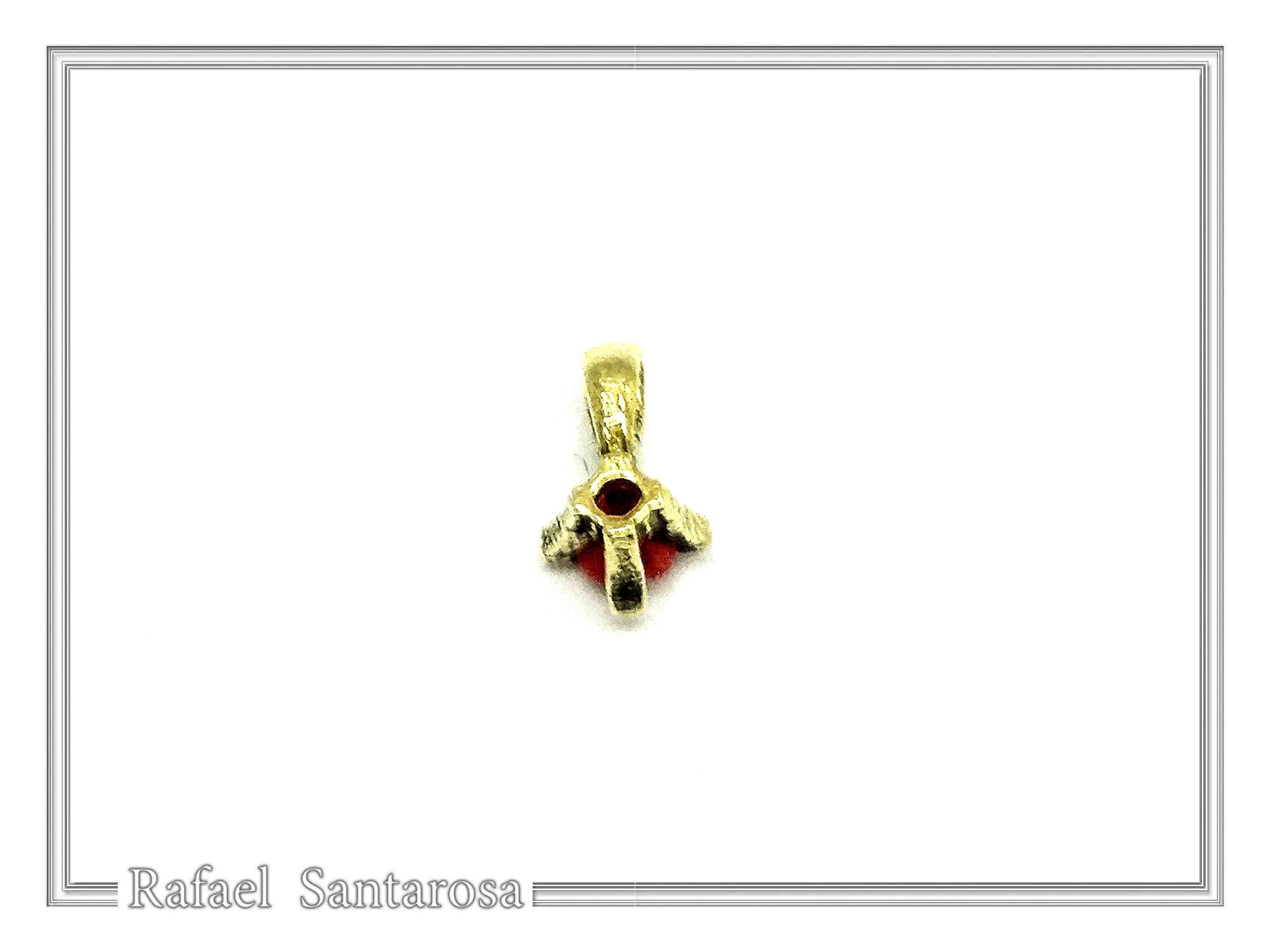 Rose Flower Pendant: Handmade Sculptured Alabaster and 18K Gold-Filled Sterling Silver Necklace — additional product image 6 from Rafael Santarosa Fine Jewelry