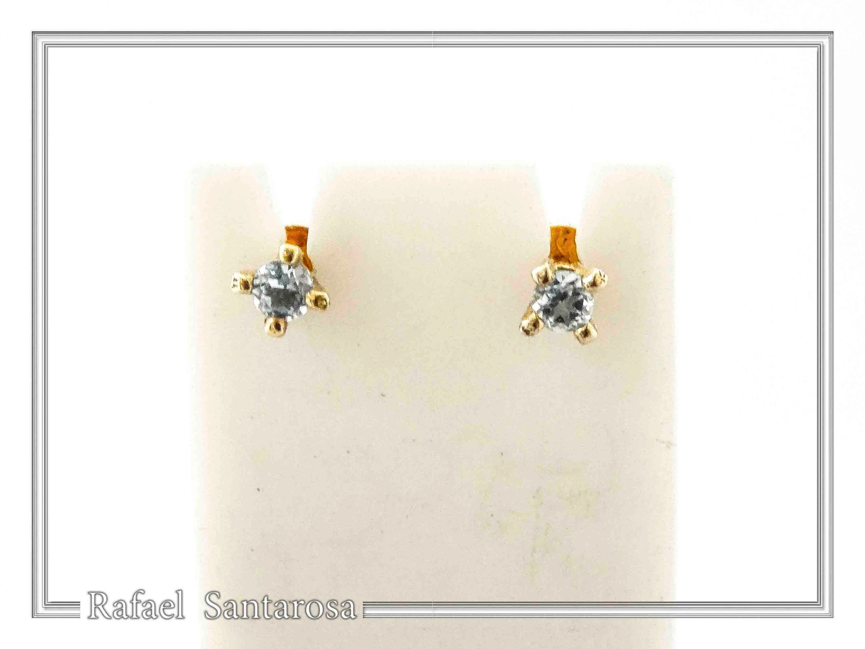 Natural Topaz, Amethyst, Garnet, Peridot Stud Earrings: Gold Filled Sterling Silver — additional product image 3 from Rafael Santarosa Fine Jewelry