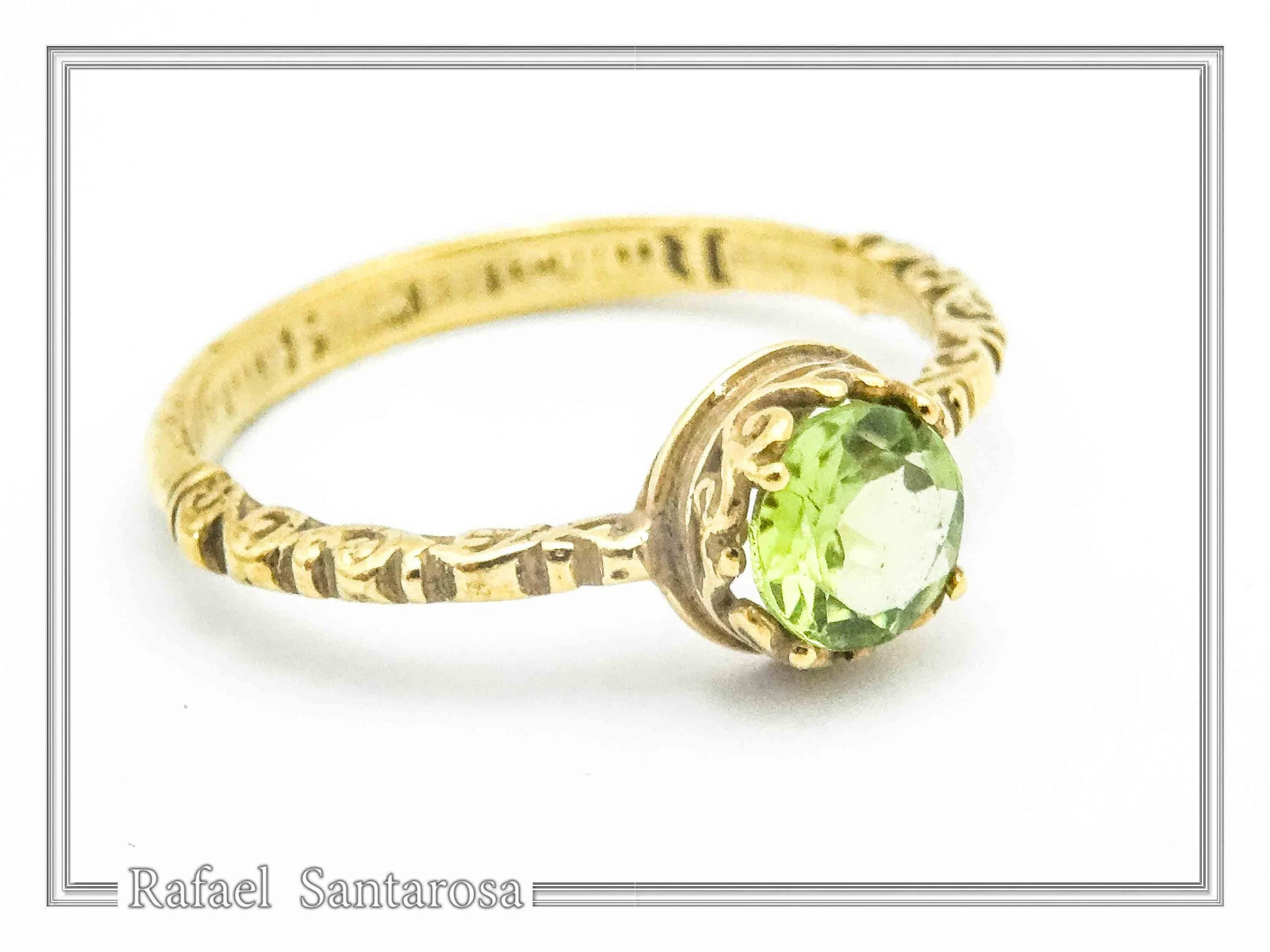 Natural Gemstone Multi Colour Ring: Sterling Silver 18K Gold-Filled Stacking Ring — additional product image 2 from Rafael Santarosa Fine Jewelry