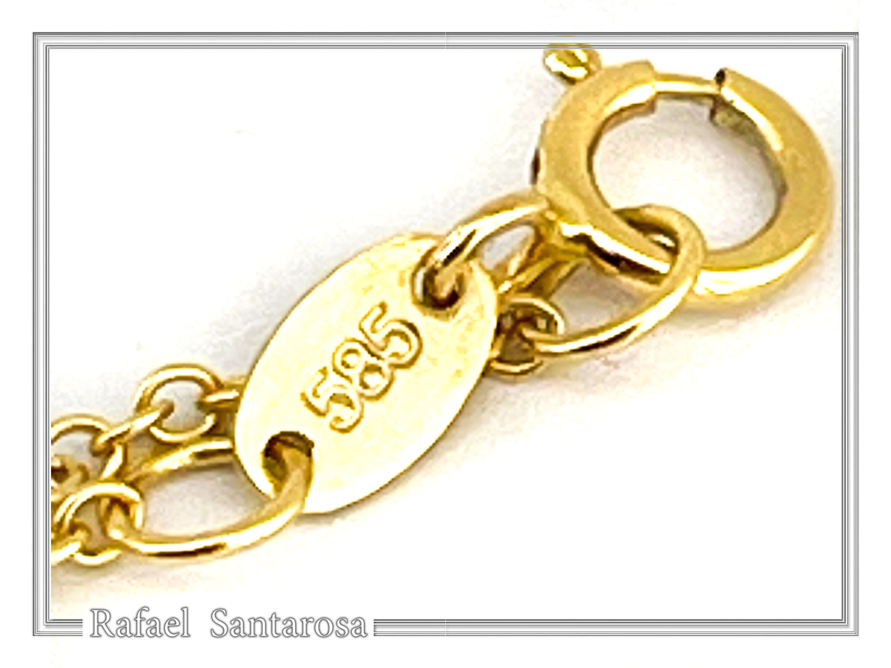 14k Yellow Gold Byzantine Chain - Solid Gold Necklace (45 or 50 cm) — additional product image 5 from Rafael Santarosa Fine Jewelry