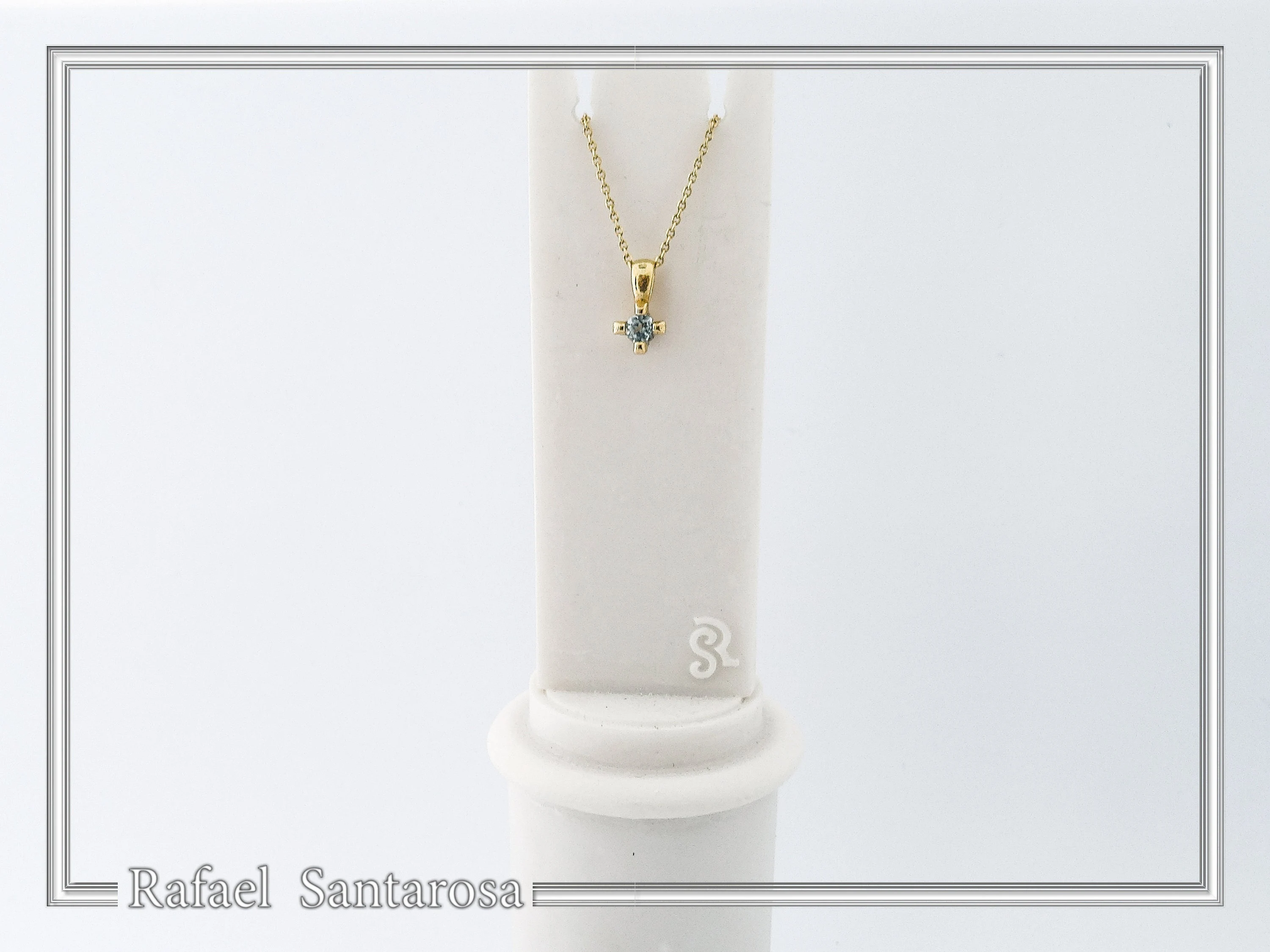Sterling Silver Gold-Filled Natural Gemstone Pendant Necklace: Amethyst, Garnet, Topaz — additional product image 5 from Rafael Santarosa Fine Jewelry