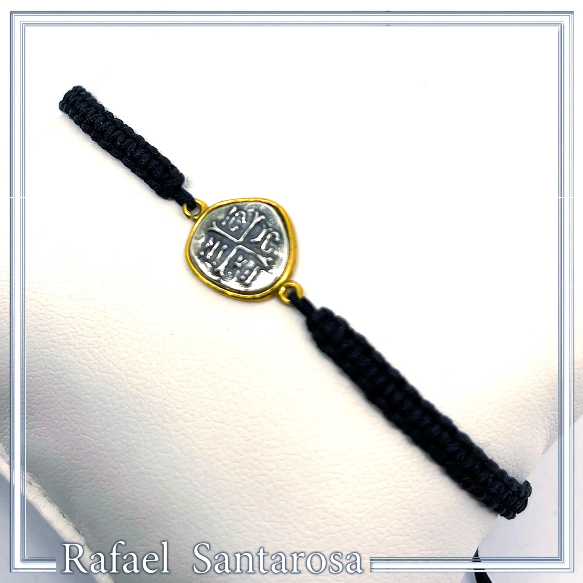 ICXC NIKA Charm Bracelet Jesus Christ Protection Christian talisman: Silver 18K Gold-Filled Byzantine Christogram — additional product image 6 from Rafael Santarosa Fine Jewelry