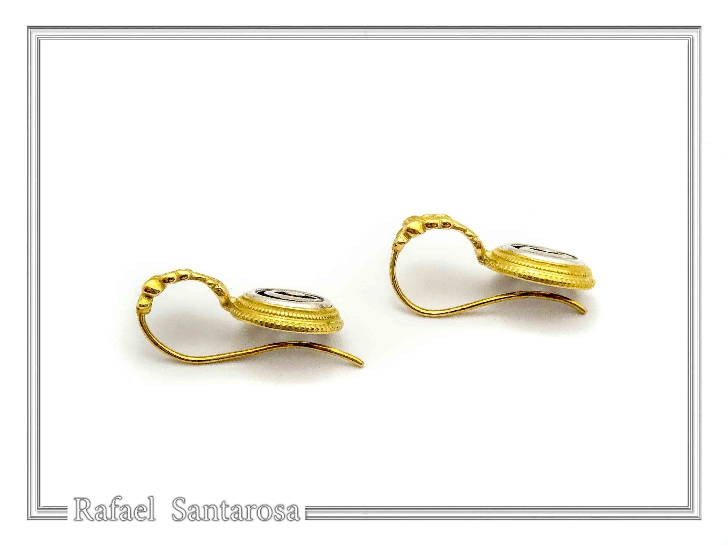 Antefix Greek Spiral Earrings, Sterling Silver, 18k Gold Filled, Hellenic eternity symbol Drop Earrings — additional product image 9 from Rafael Santarosa Fine Jewelry