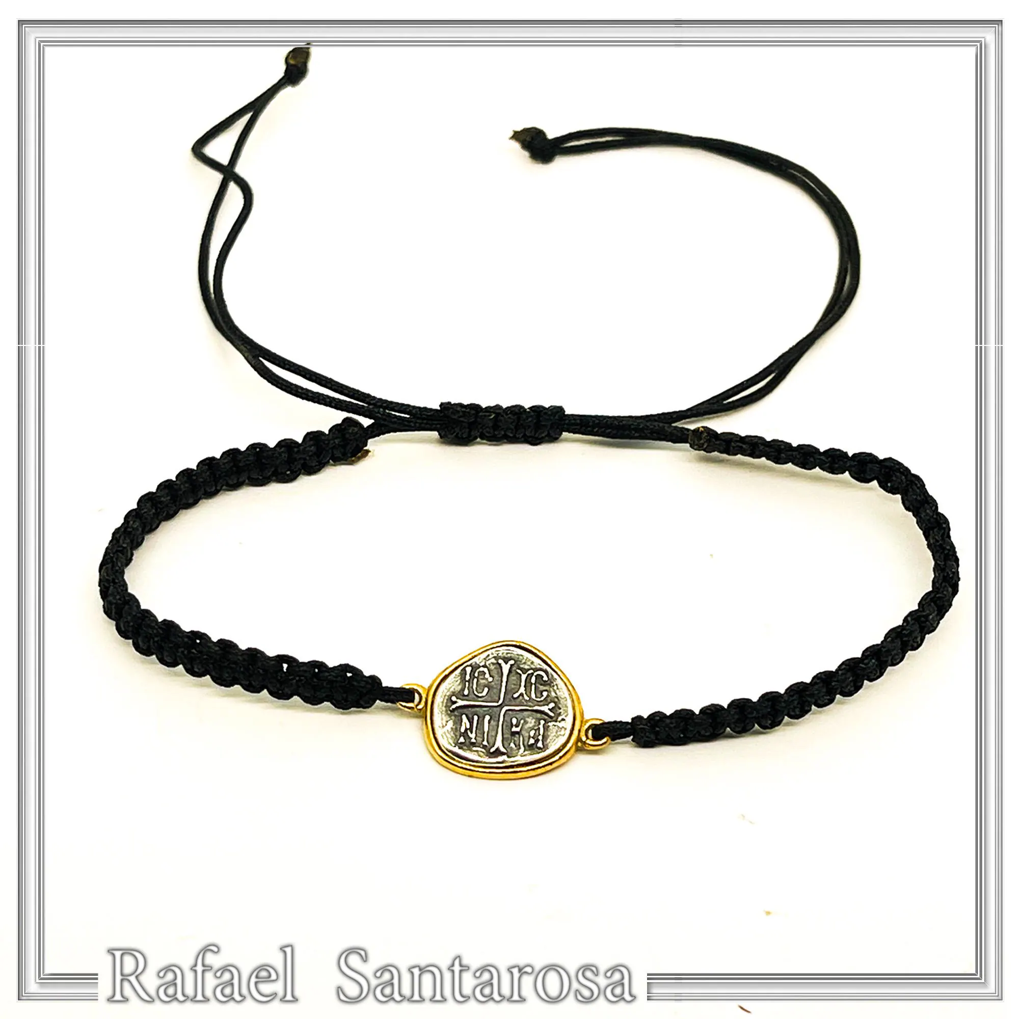 ICXC NIKA Charm Bracelet Jesus Christ Protection Christian talisman: Silver 18K Gold-Filled Byzantine Christogram — additional product image 3 from Rafael Santarosa Fine Jewelry