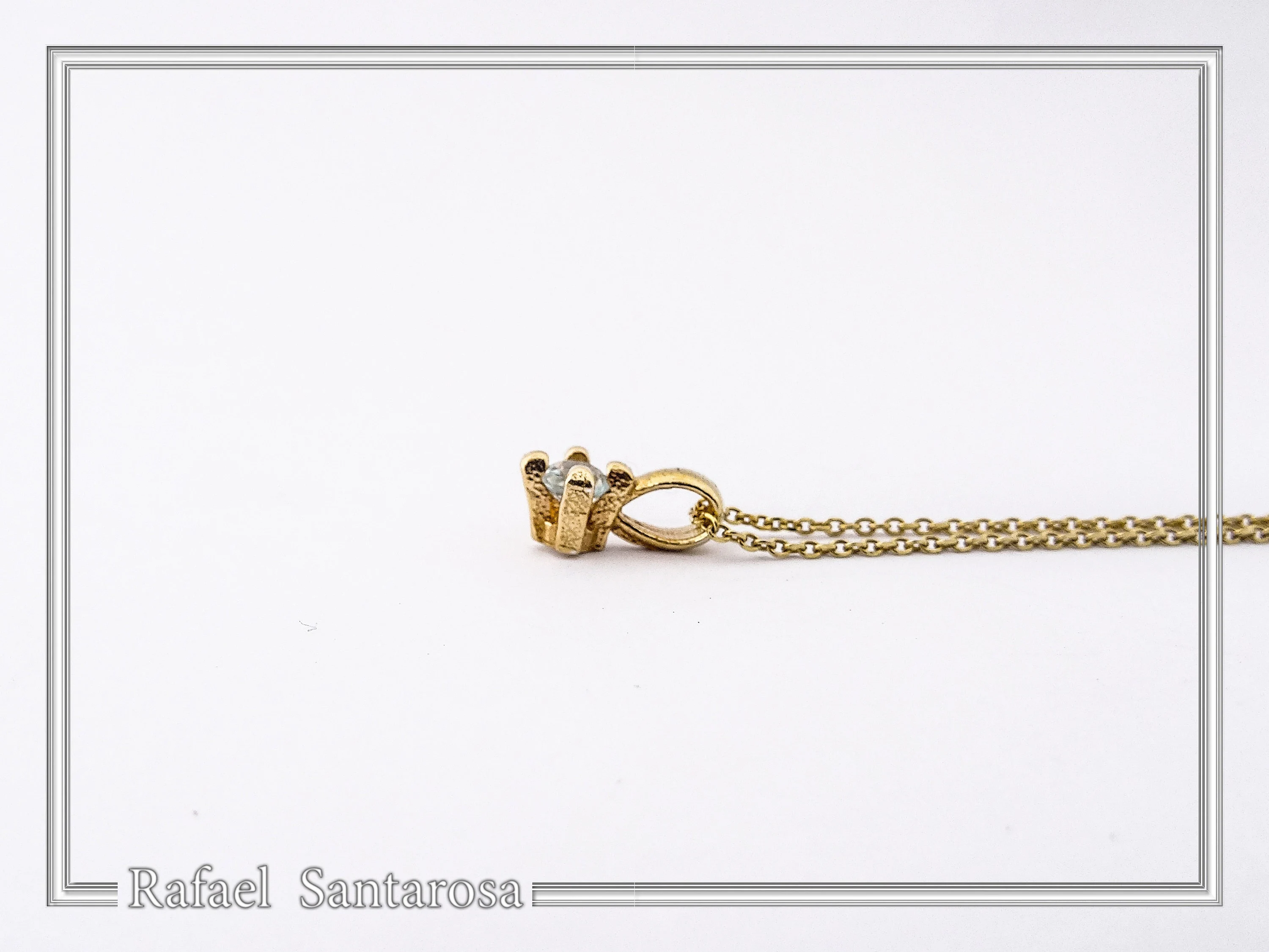 Sterling Silver Gold-Filled Natural Gemstone Pendant Necklace: Amethyst, Garnet, Topaz — additional product image 7 from Rafael Santarosa Fine Jewelry