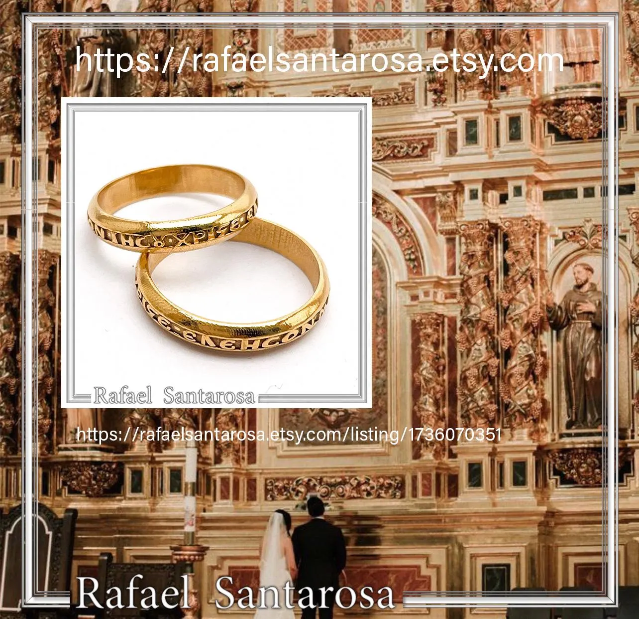 18k Solid Gold Jesus Have Mercy on Me Prayer Ring: Handcrafted Christian Wedding Band — additional product image 10 from Rafael Santarosa Fine Jewelry