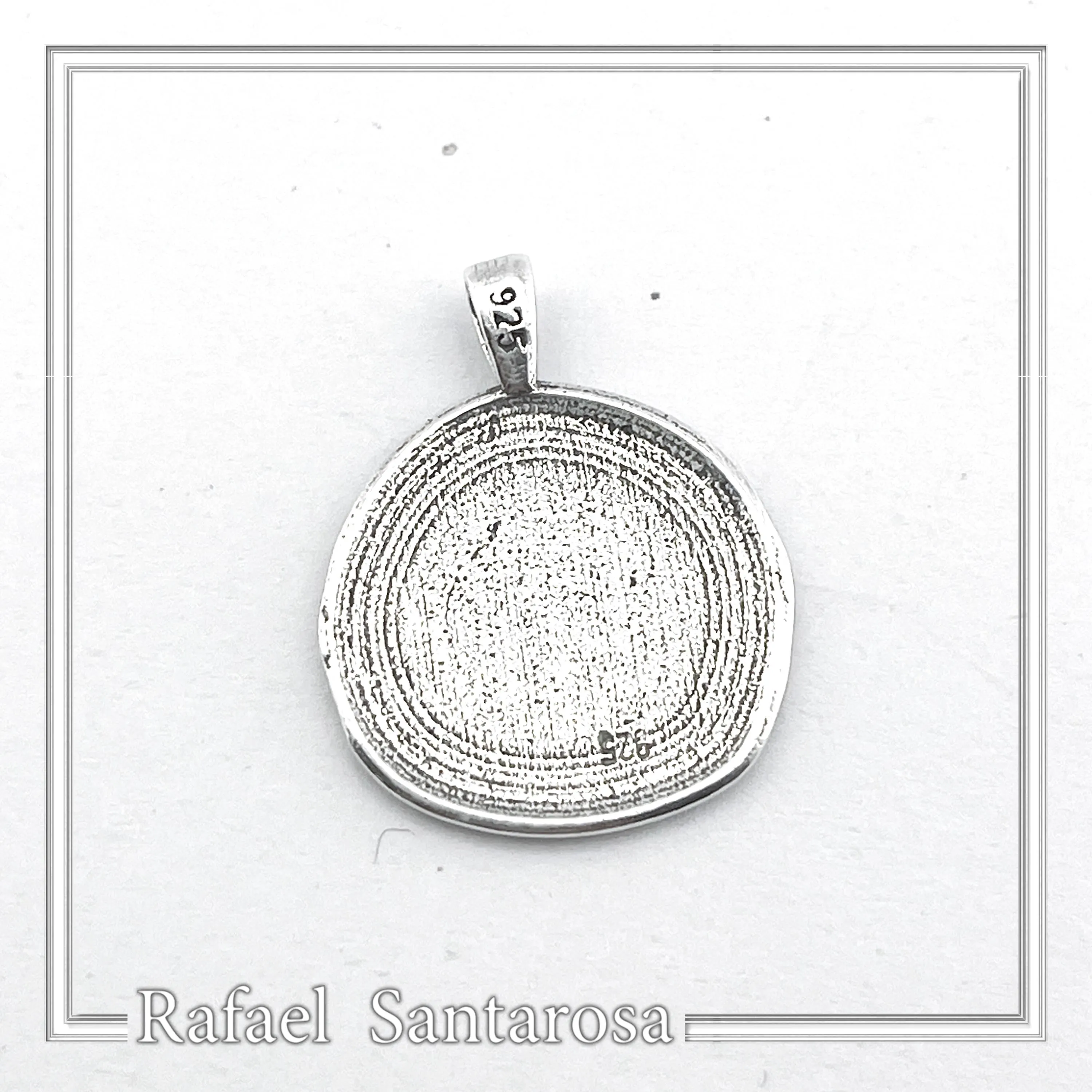 Eternity Symbol Handmade Pendant Oxidized Sterling Silver Spiral Necklace: Greek Museum — additional product image 8 from Rafael Santarosa Fine Jewelry