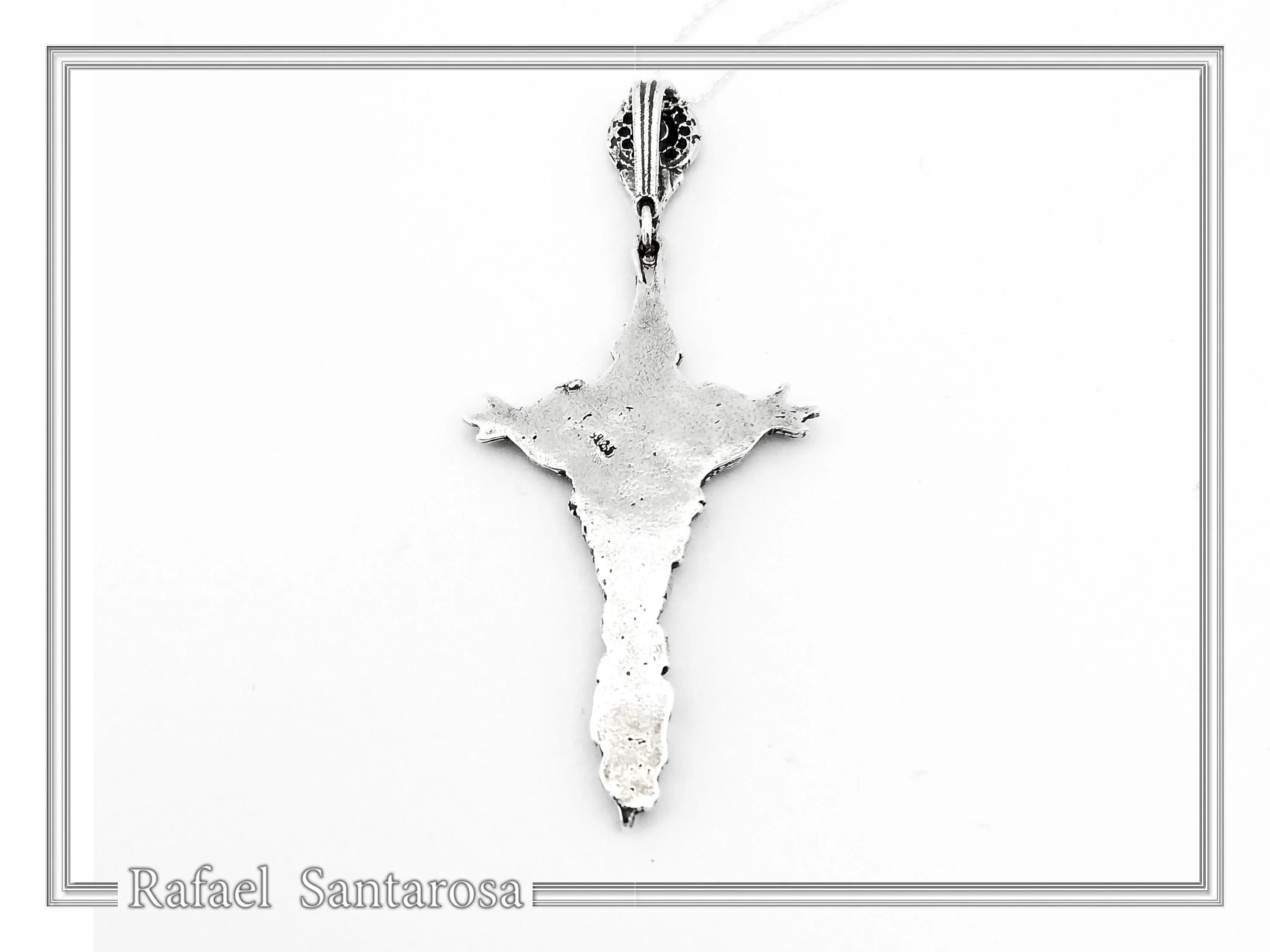 Byzantine 7 angels cross talisman, angel guardian, Greek orthodox Christian cross pendant — additional product image 8 from Rafael Santarosa Fine Jewelry