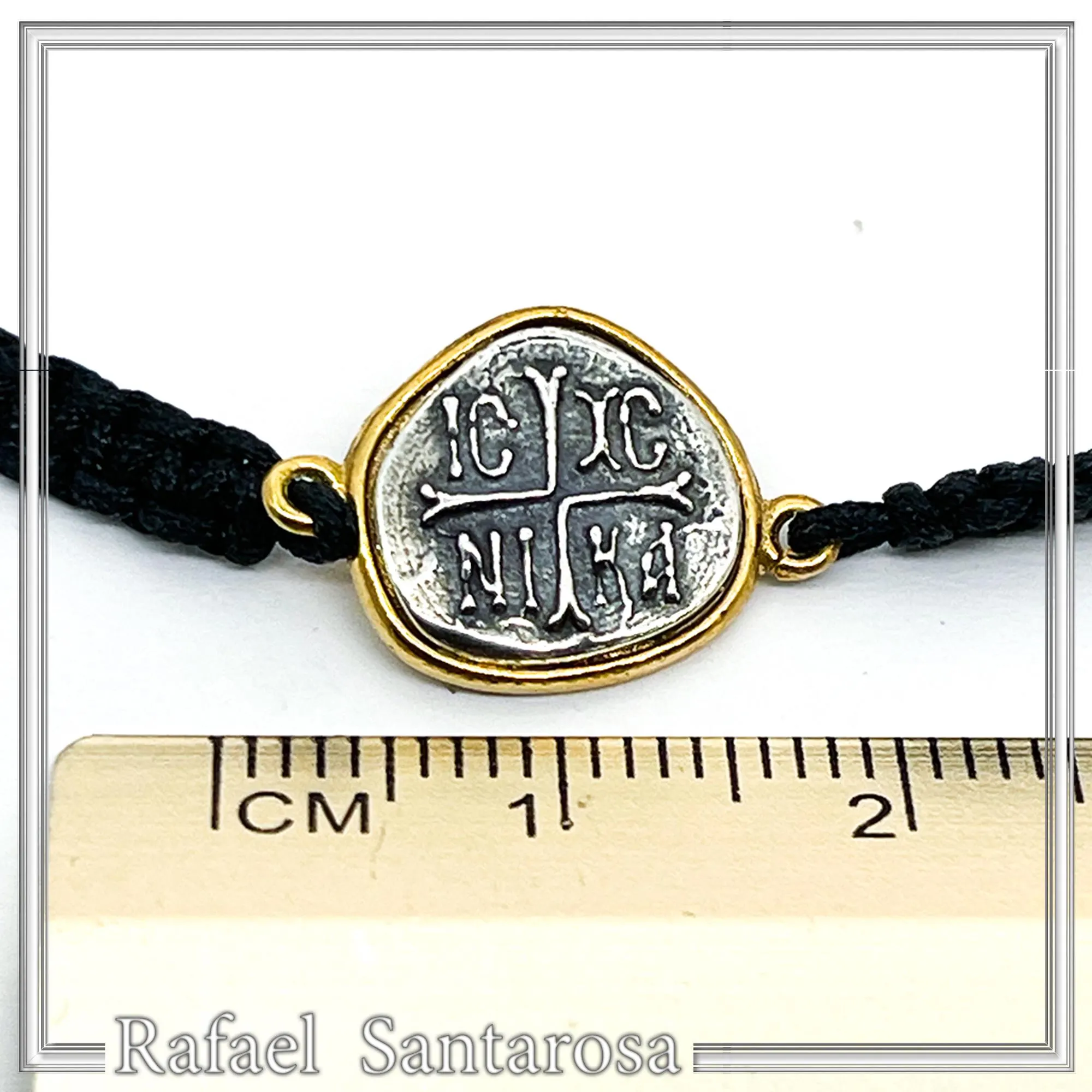 ICXC NIKA Charm Bracelet Jesus Christ Protection Christian talisman: Silver 18K Gold-Filled Byzantine Christogram — additional product image 9 from Rafael Santarosa Fine Jewelry