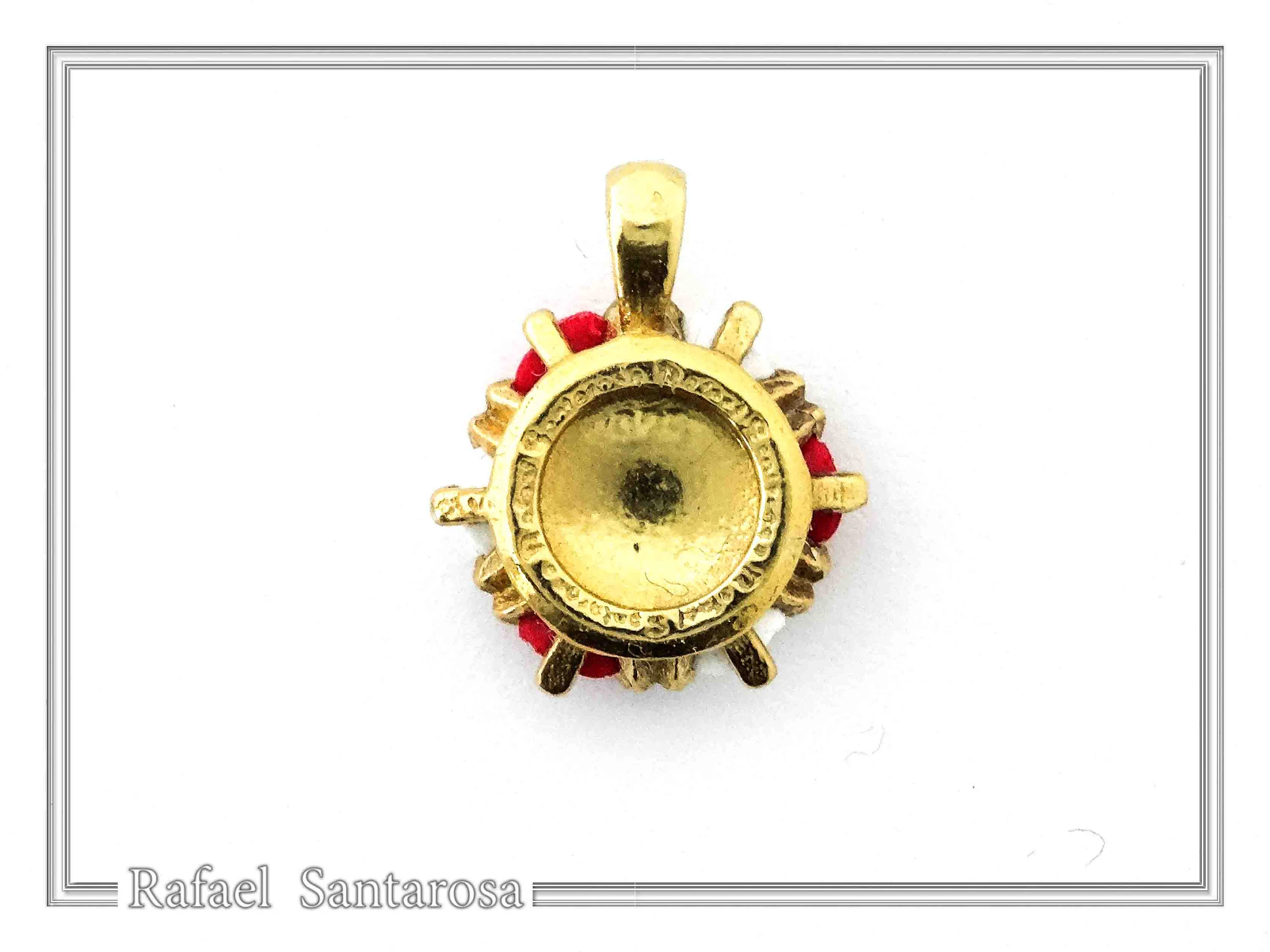 Handmade Alabaster Rose Flowers Necklace: Sterling Silver 18K Gold Filled Floral Pendant — additional product image 7 from Rafael Santarosa Fine Jewelry