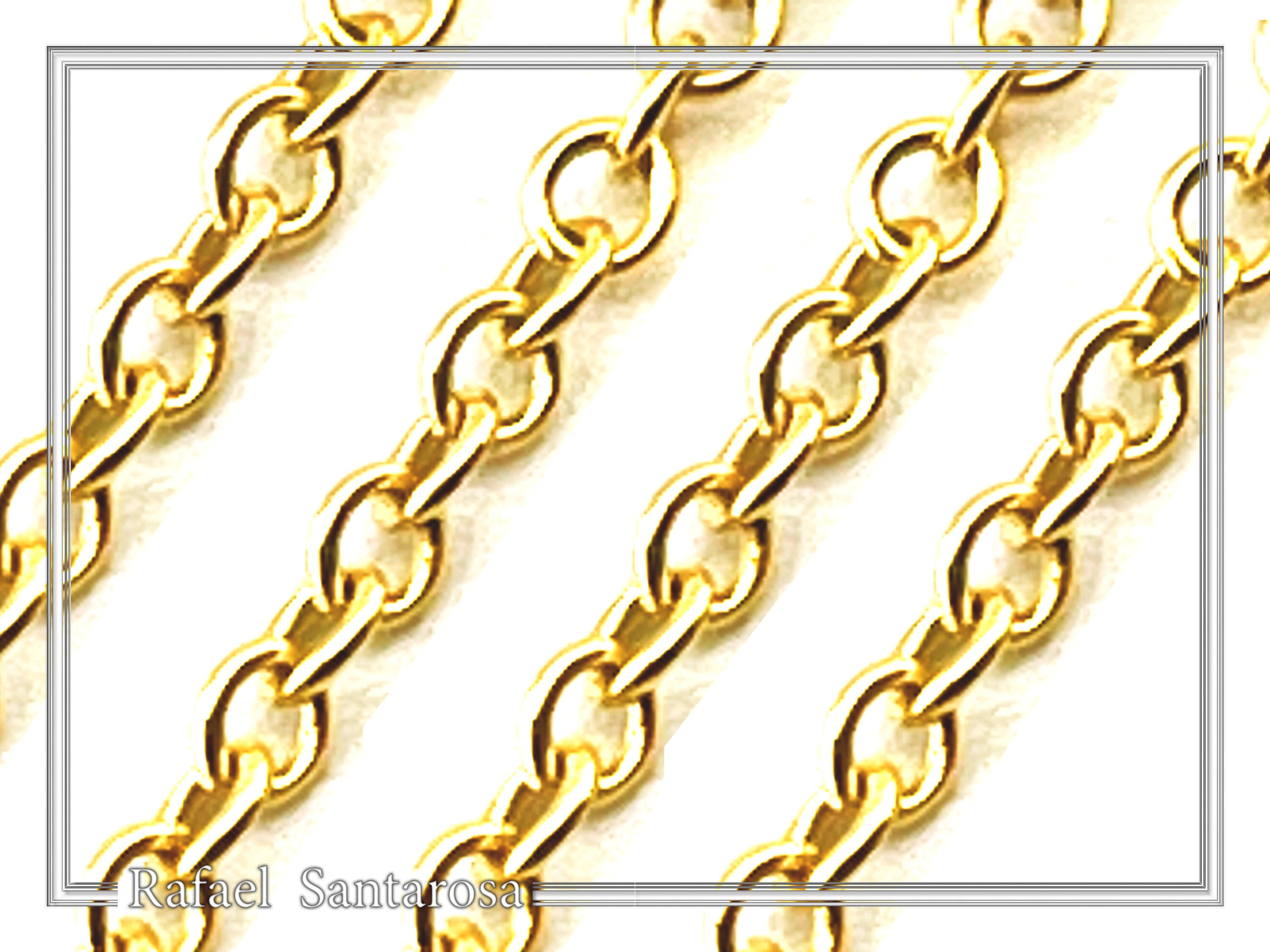 14k Yellow Gold Byzantine Chain - Solid Gold Necklace (45 or 50 cm) — additional product image 4 from Rafael Santarosa Fine Jewelry