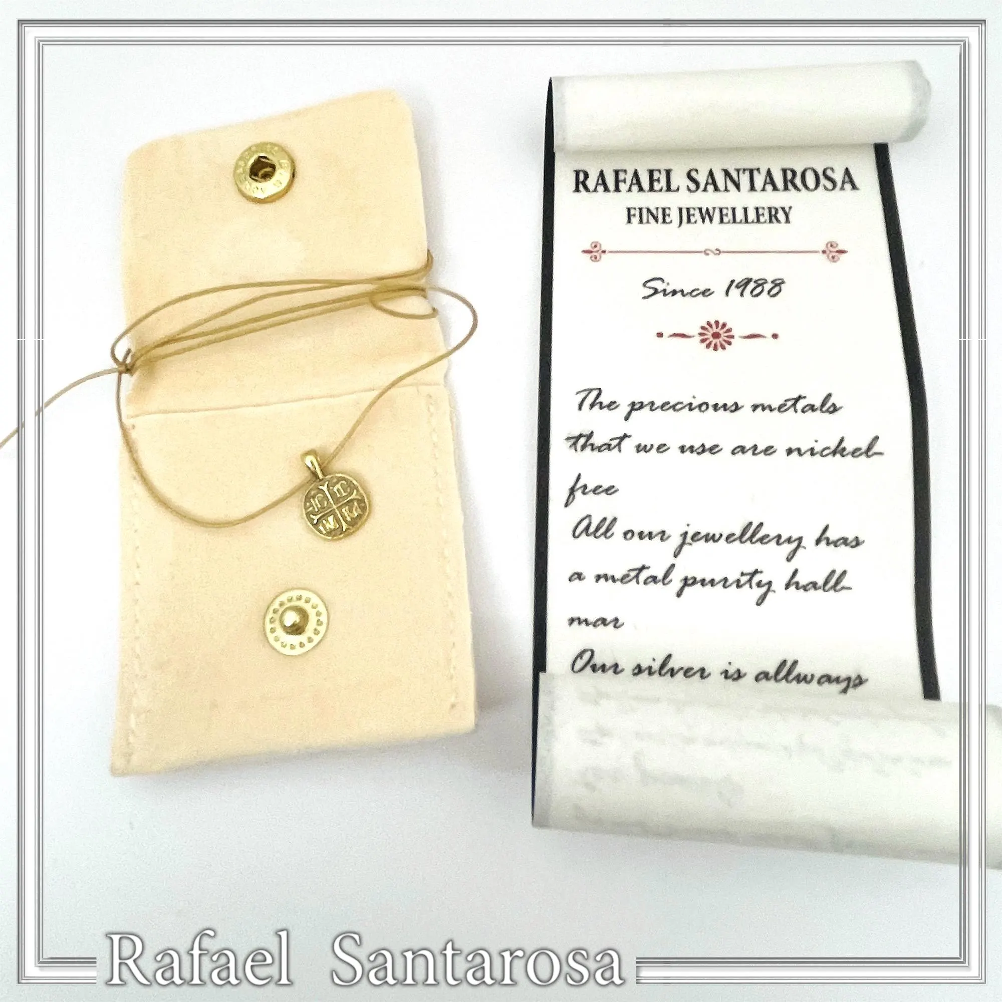 Extra Tiny Protection cross Konstantinato coin icxc nika necklace gold filled silver. — additional product image 8 from Rafael Santarosa Fine Jewelry
