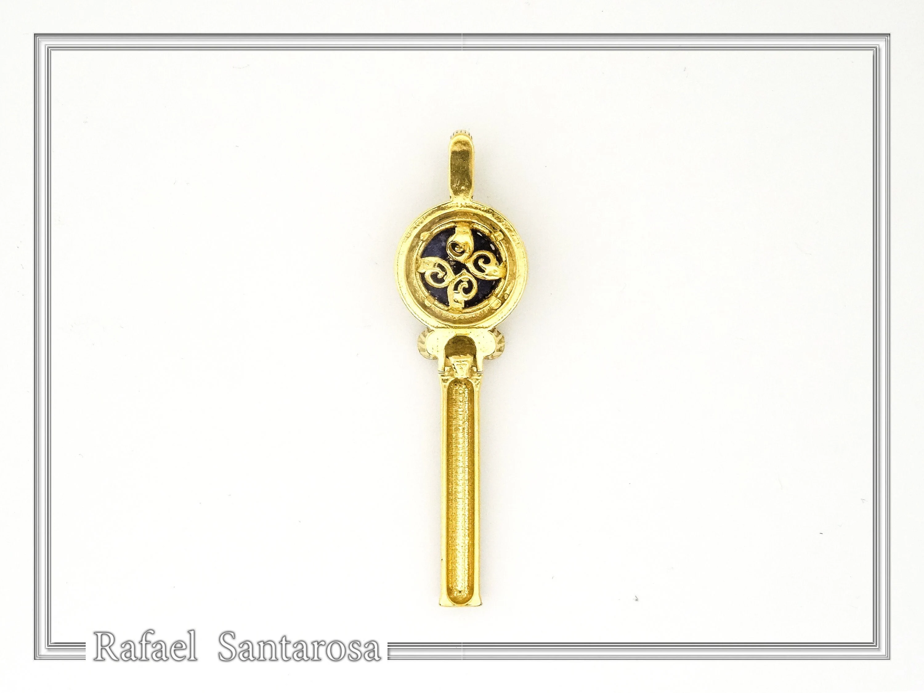 Lapis Lazuli Pendant Ancient Greek Column Necklace: 18K Gold Filled Sterling Silver — additional product image 7 from Rafael Santarosa Fine Jewelry