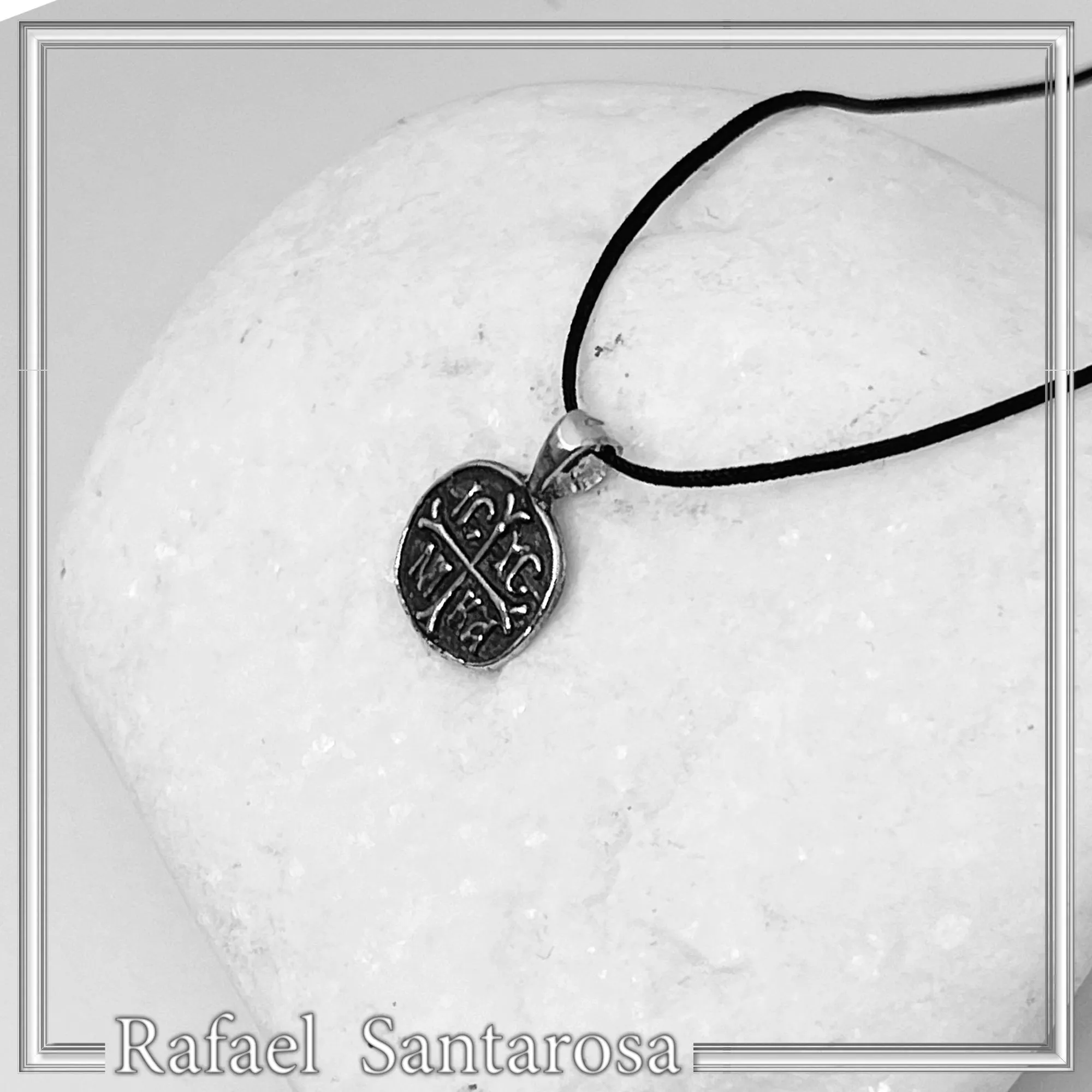 Extra Tiny Protection cross coin Jesus Christ Wins icxc nika necklace Talisman sterling silver. — additional product image 6 from Rafael Santarosa Fine Jewelry