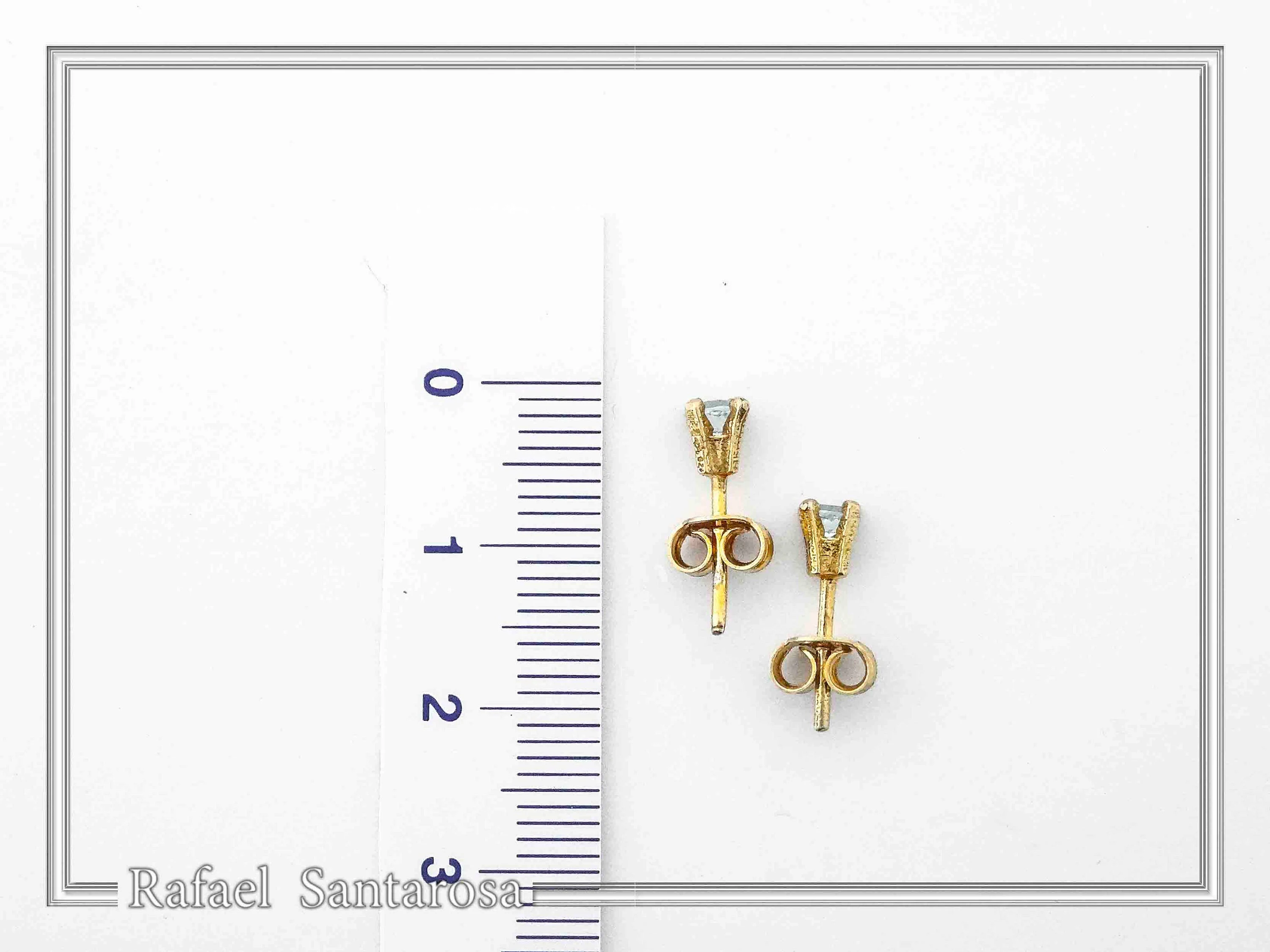 Natural Topaz, Amethyst, Garnet, Peridot Stud Earrings: Gold Filled Sterling Silver — additional product image 8 from Rafael Santarosa Fine Jewelry