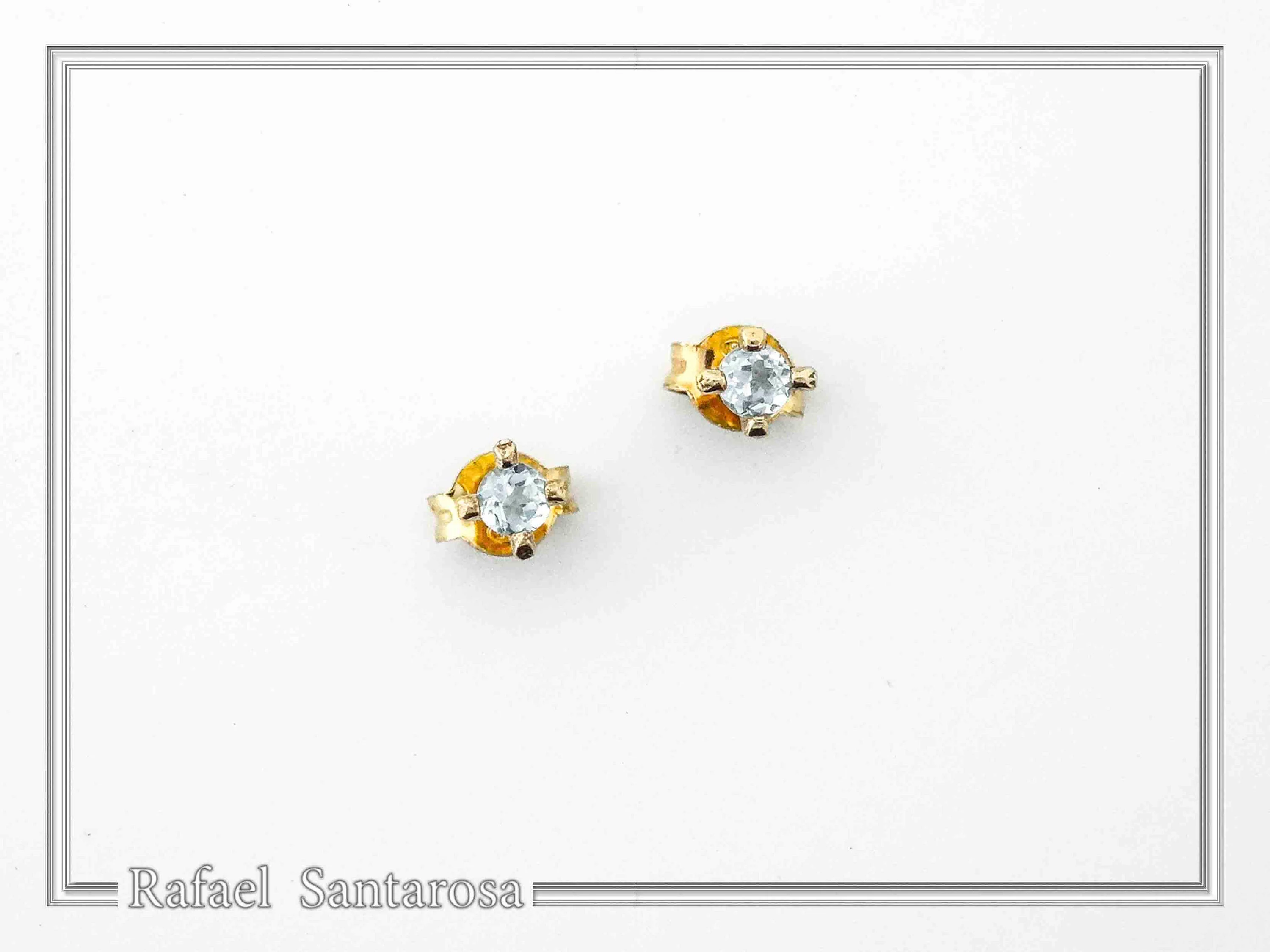 Natural Topaz, Amethyst, Garnet, Peridot Stud Earrings: Gold Filled Sterling Silver — additional product image 5 from Rafael Santarosa Fine Jewelry