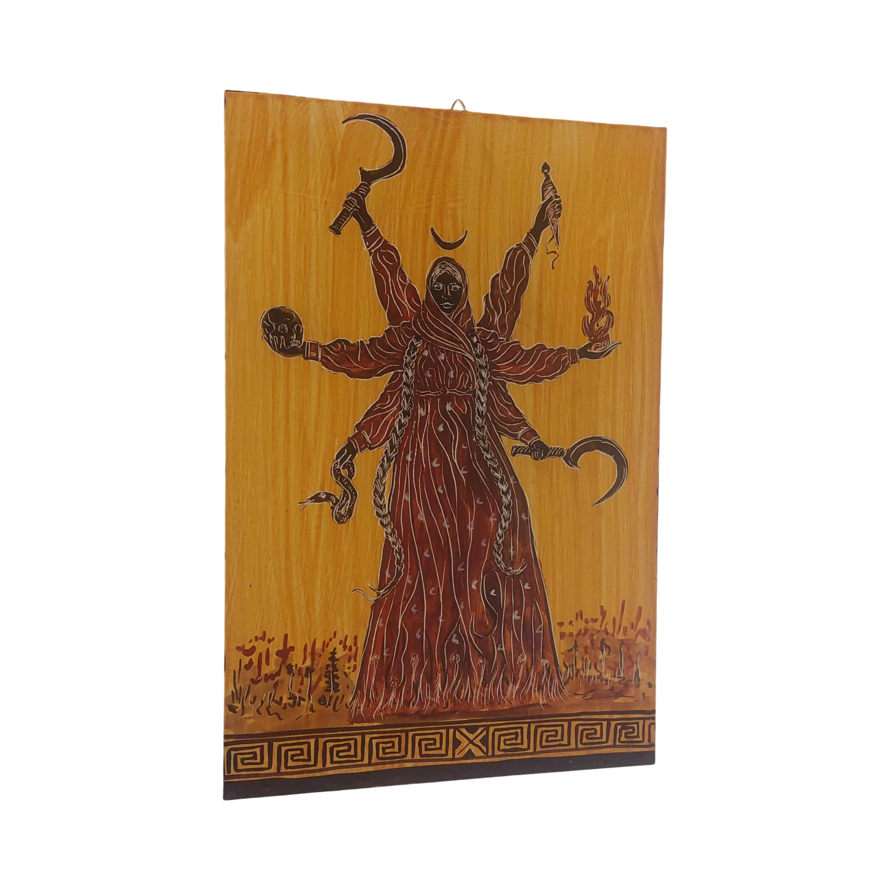 Nyx Wall Art Greek Mythology Goddess Painting Wooden Panel Night Deity Decor — additional product image 2 from WoodMuse Art