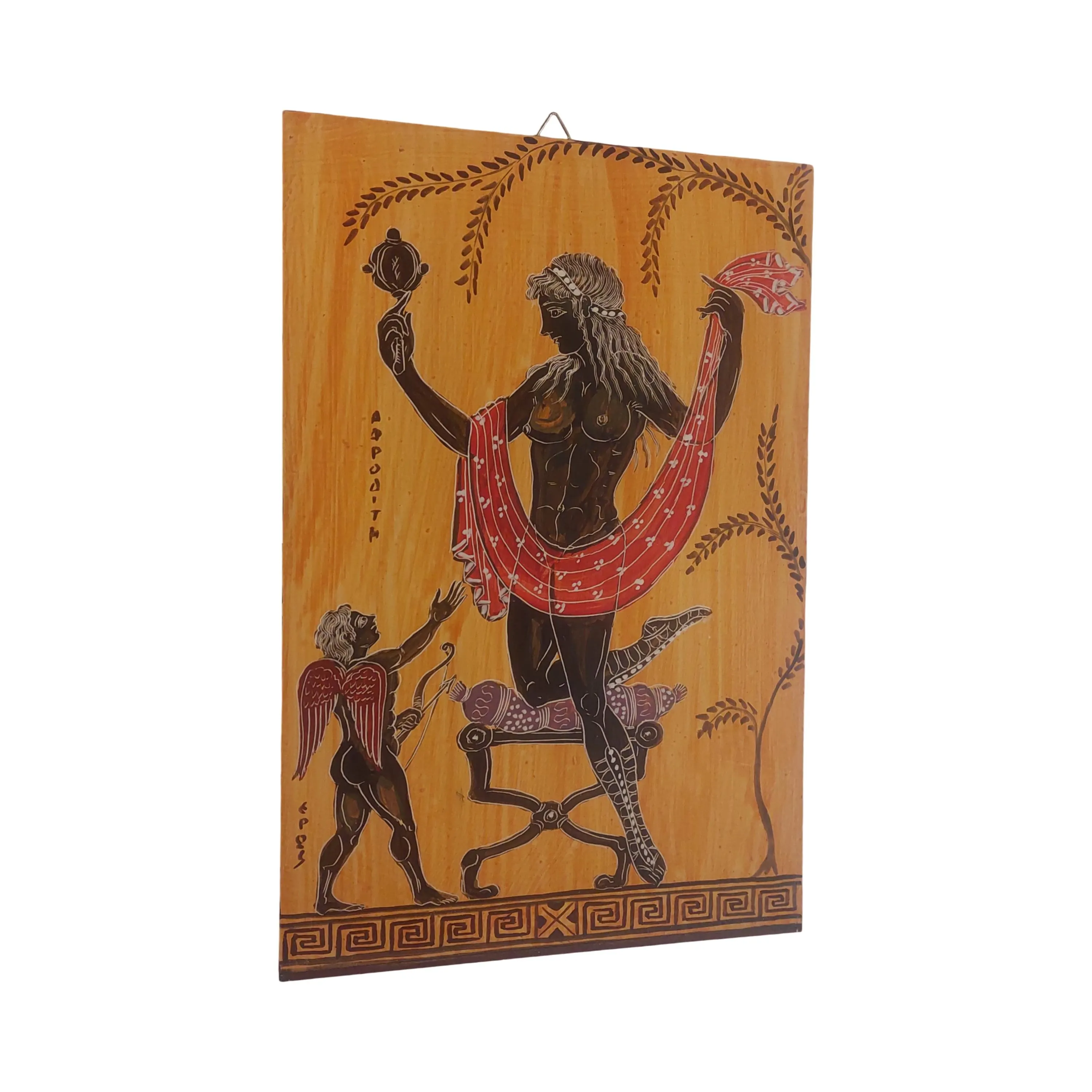 Dionysus God And Satyr Wall Art Greek Mythology Wooden Painting Handmade Decor — additional product image 2 from WoodMuse Art