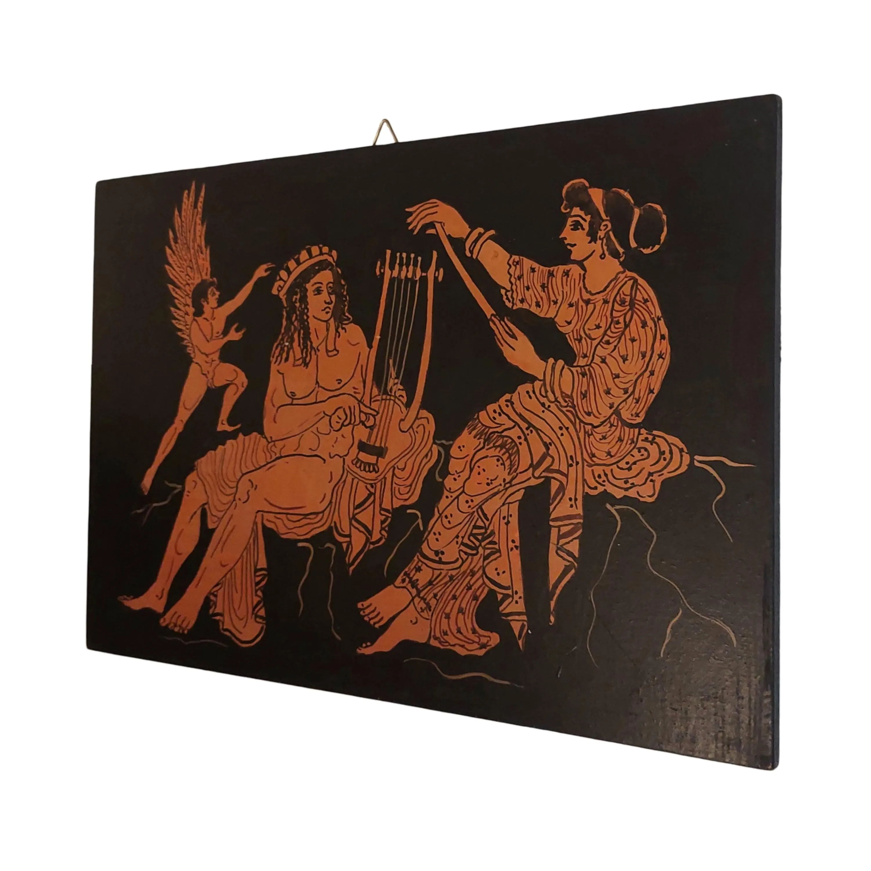 Apollo Lyre And Muse Wall Panel Painting Greek God Decor Mythology Art — additional product image 3 from WoodMuse Art