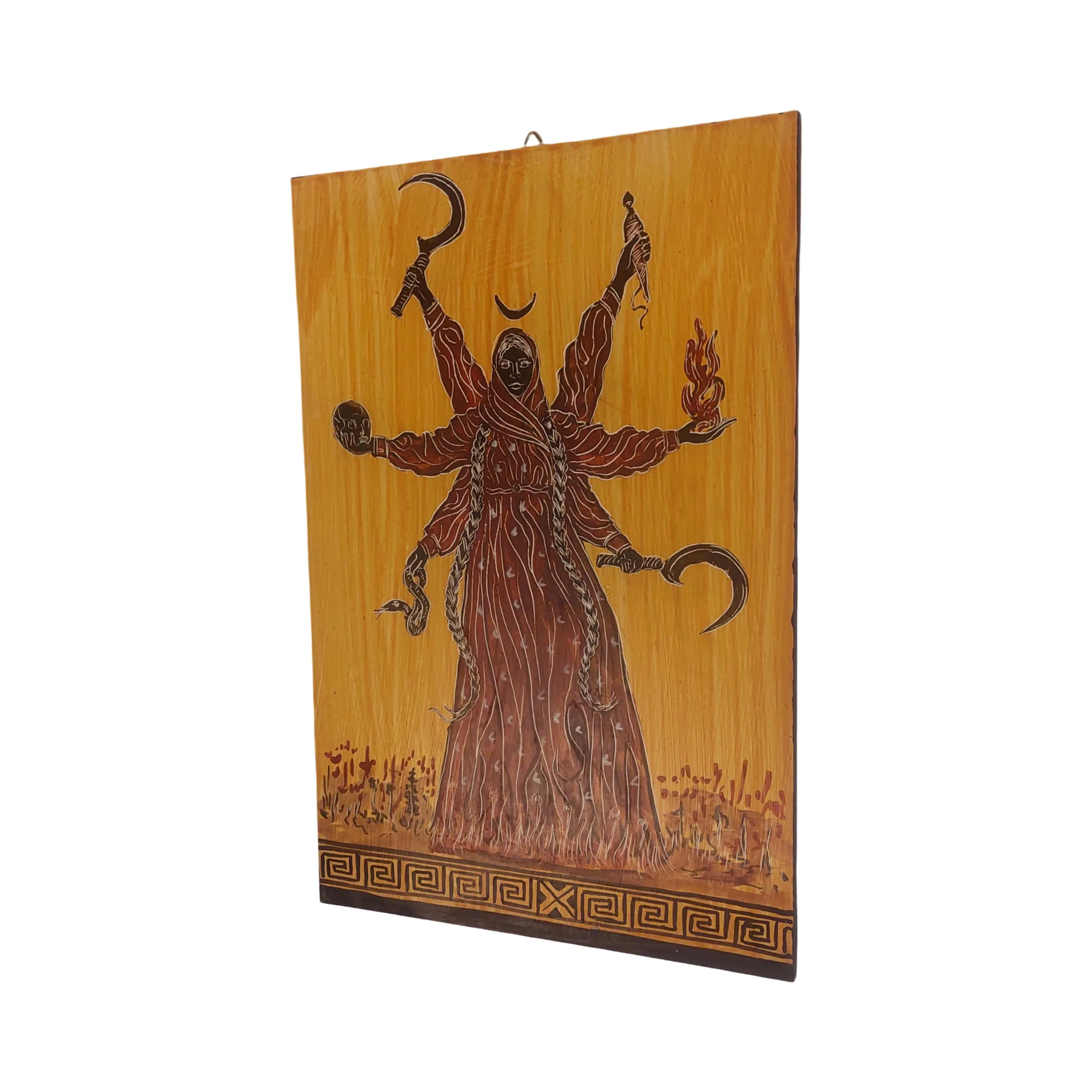 Nyx Wall Art Greek Mythology Goddess Painting Wooden Panel Night Deity Decor — additional product image 3 from WoodMuse Art