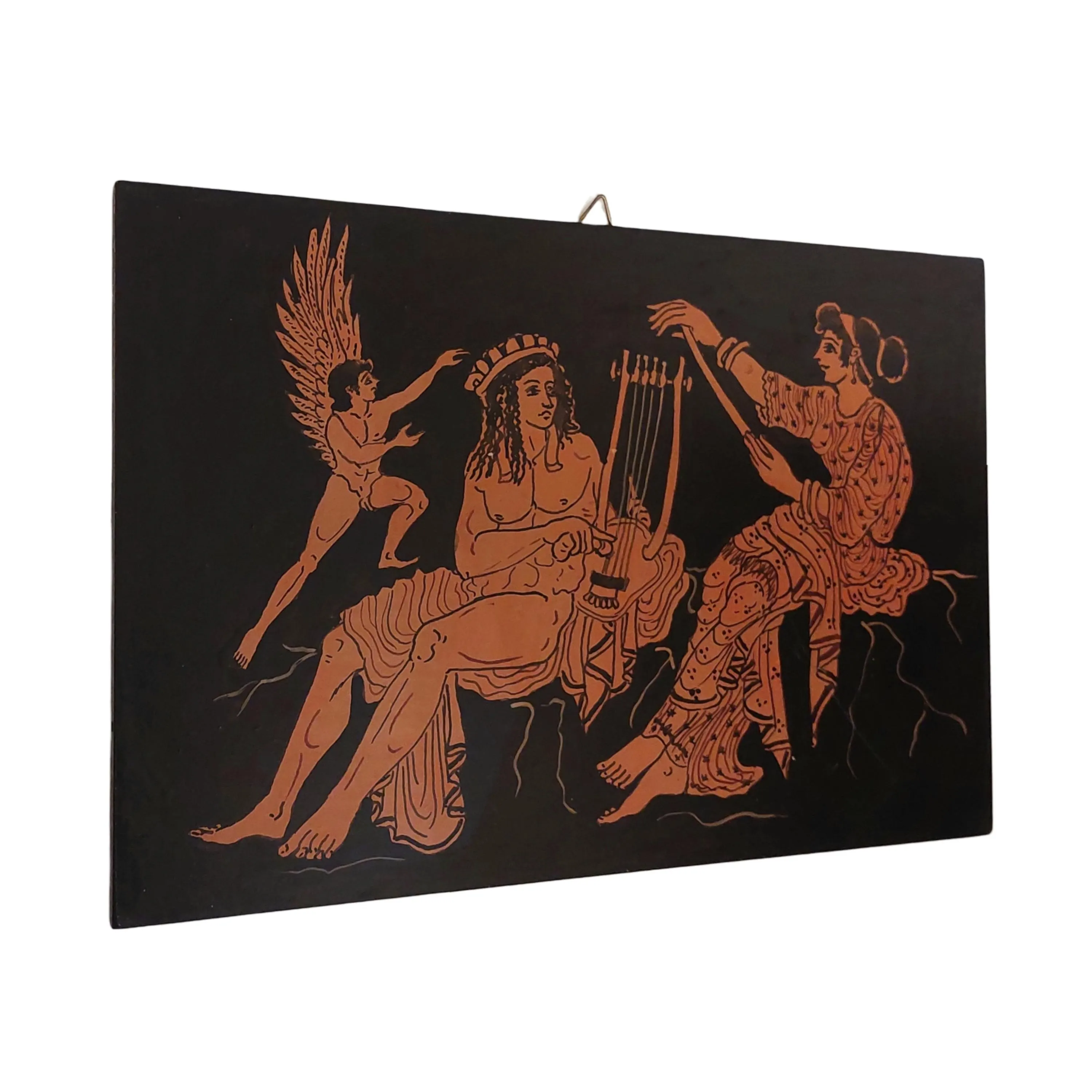 Apollo Lyre And Muse Wall Panel Painting Greek God Decor Mythology Art — additional product image 2 from WoodMuse Art