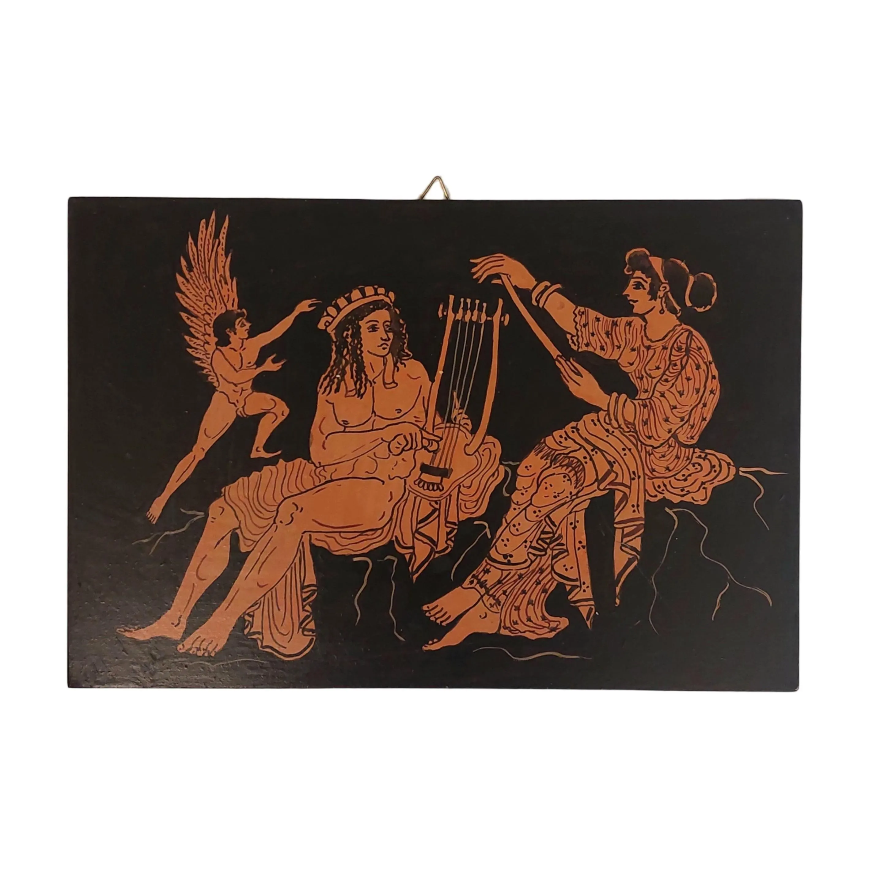 Apollo Lyre And Muse Wall Panel Painting Greek God Decor Mythology Art