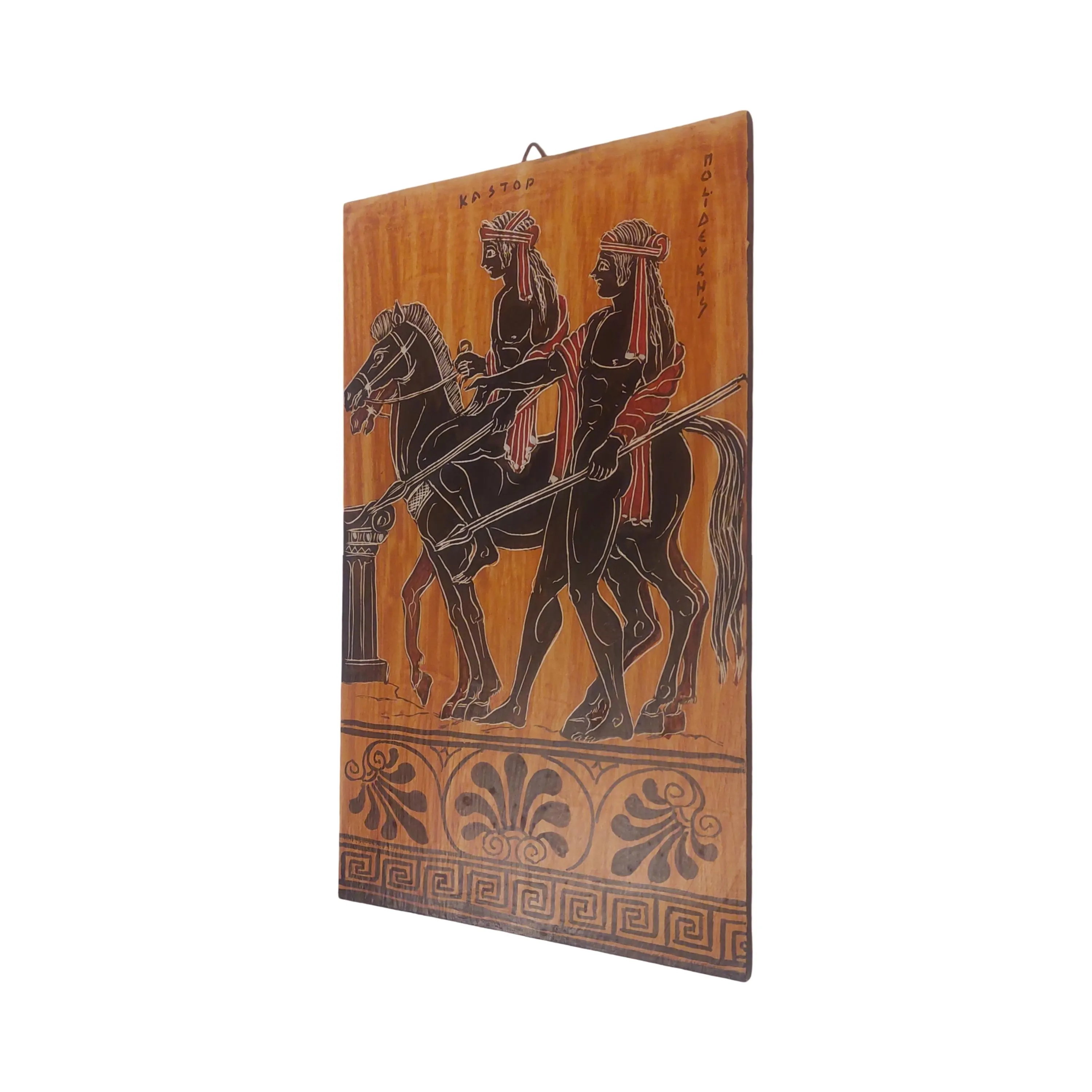 Castor And Pollux Wall Art Greek Dioscuri Mythology Panel Painting Wooden Decor — additional product image 2 from WoodMuse Art