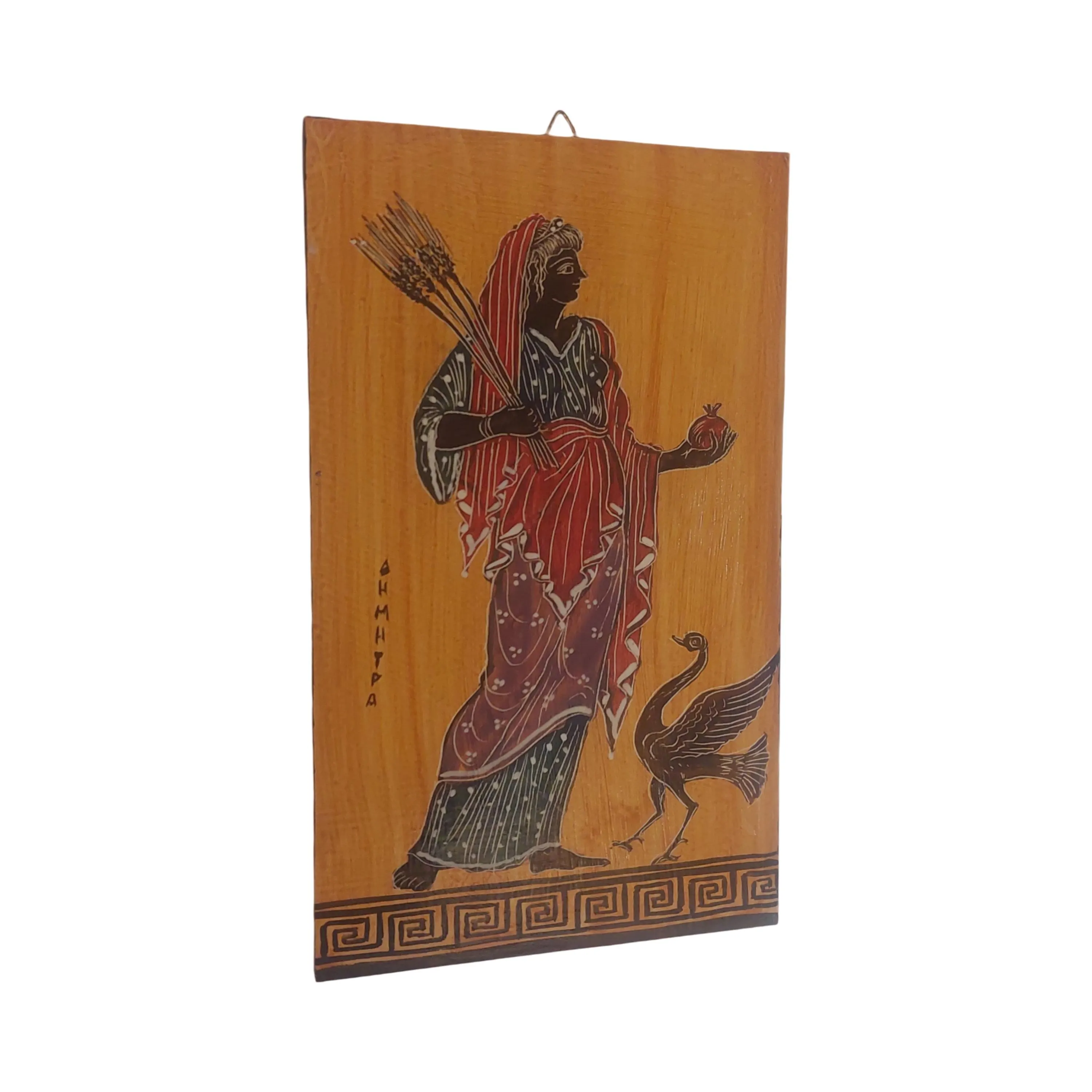 Demeter Wall Art Greek Goddess Of Harvest Wooden Panel Painting Mythology Decor — additional product image 2 from WoodMuse Art