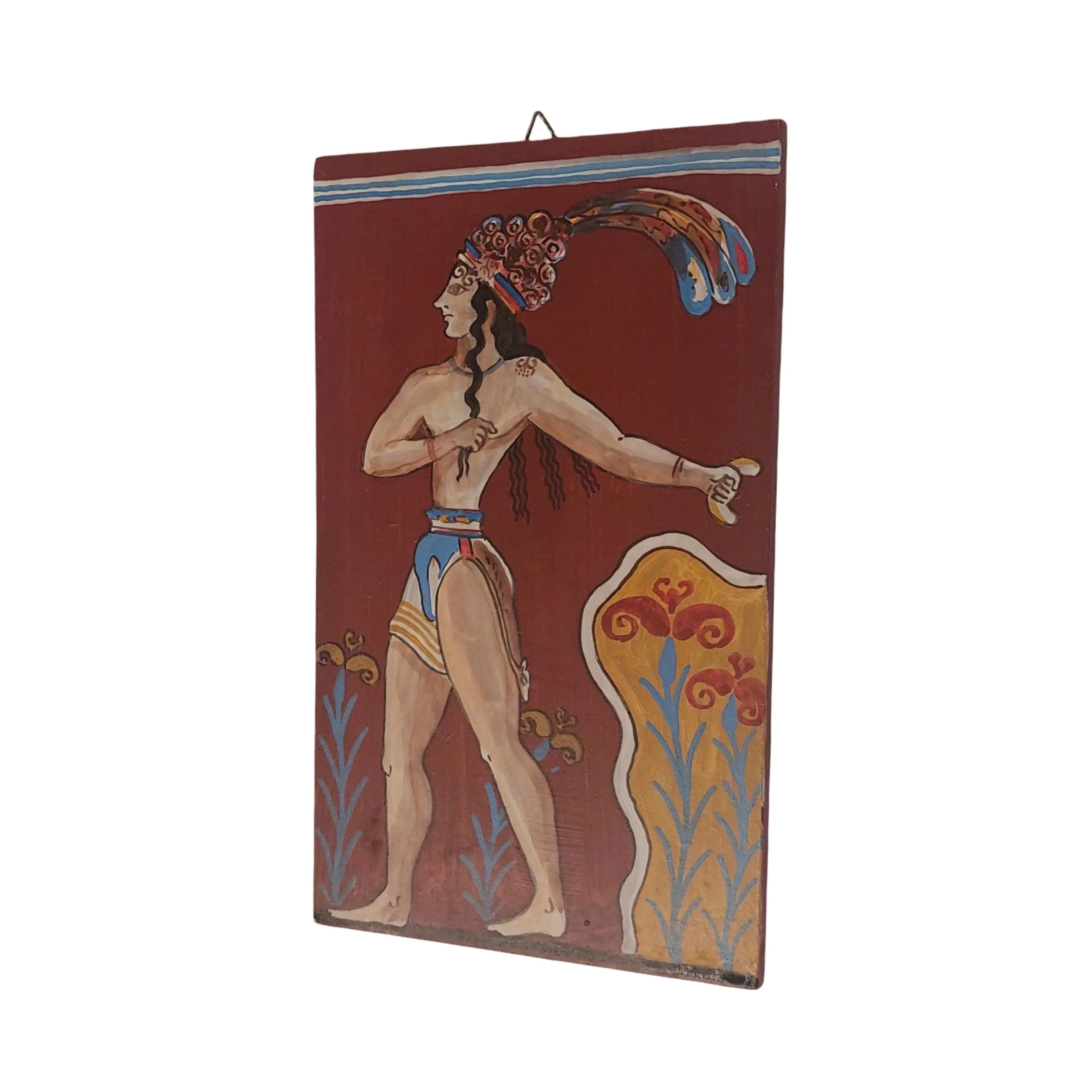 Minoan Wall Art Alabaster Style Fresco Princess Greek Mythology Painting — additional product image 2 from WoodMuse Art