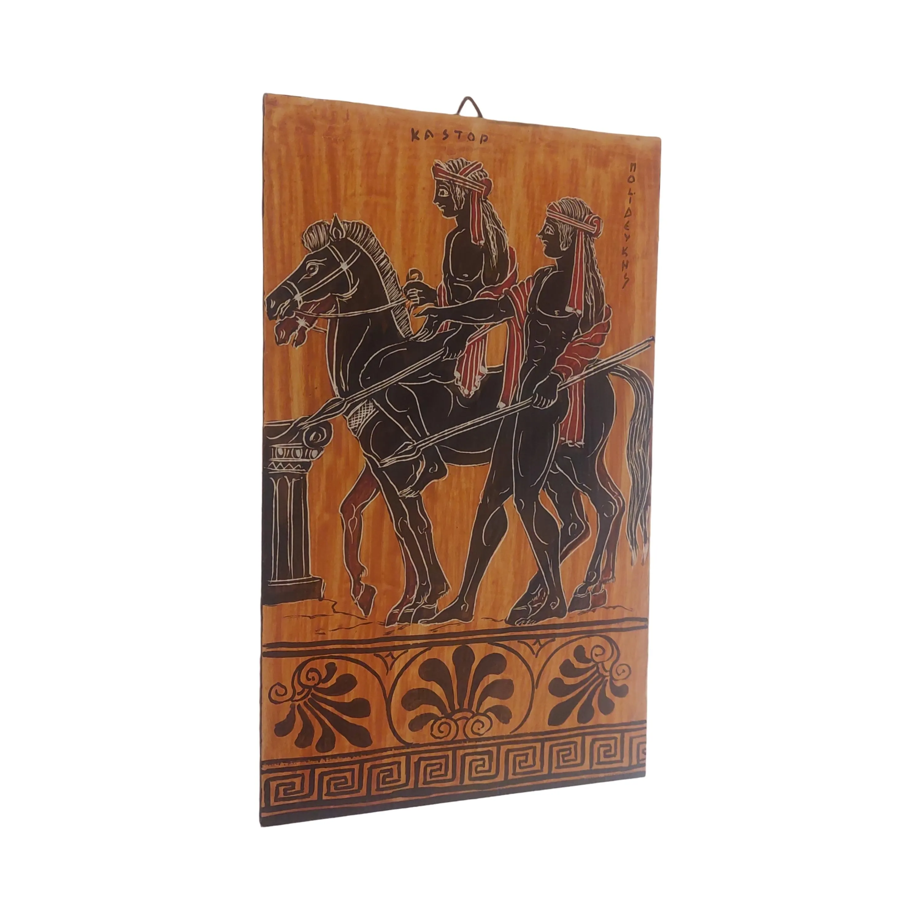 Castor And Pollux Wall Art Greek Dioscuri Mythology Panel Painting Wooden Decor — additional product image 3 from WoodMuse Art