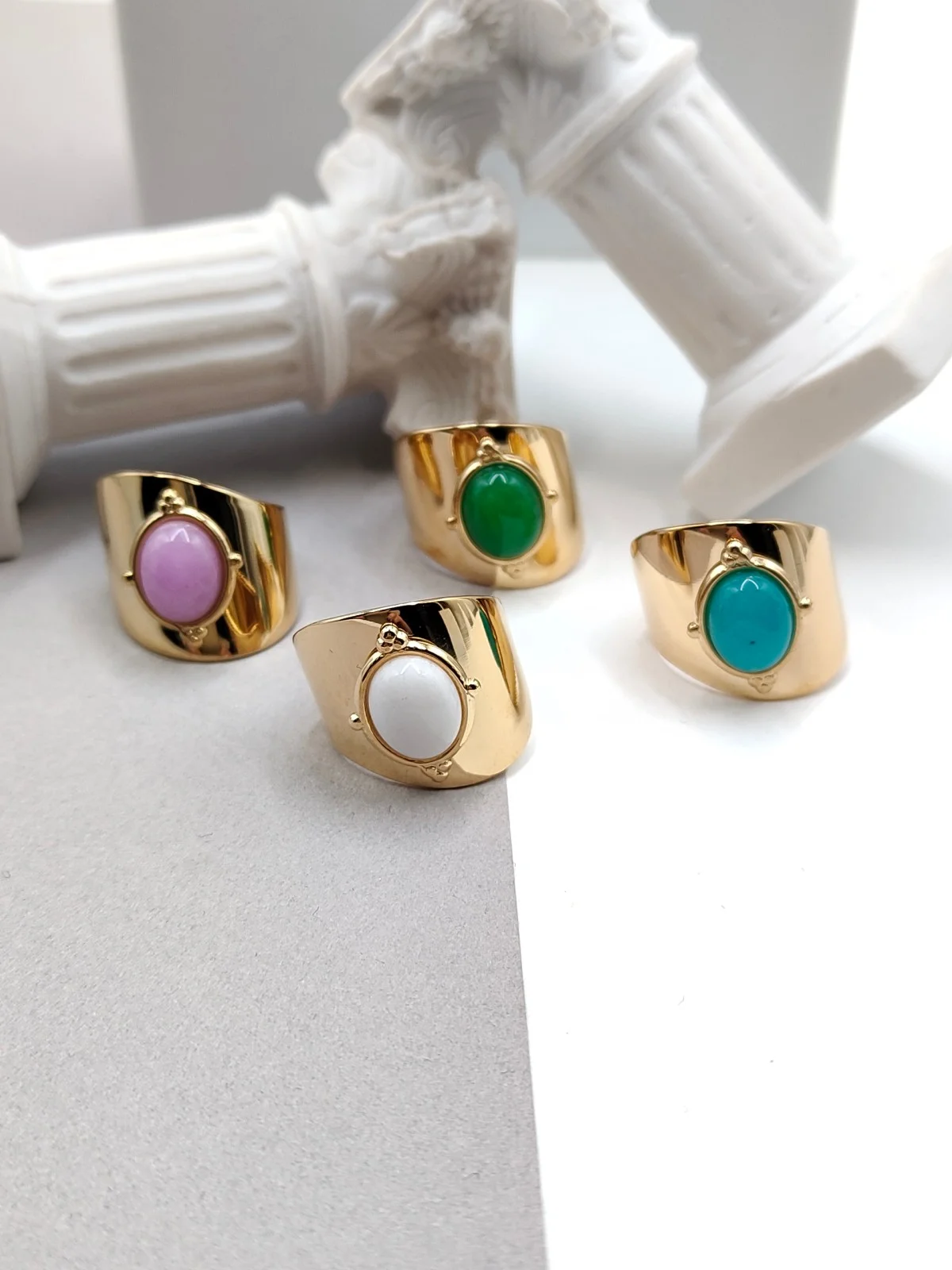 Stainless Steel Ring with Nephrite Jade #551629
