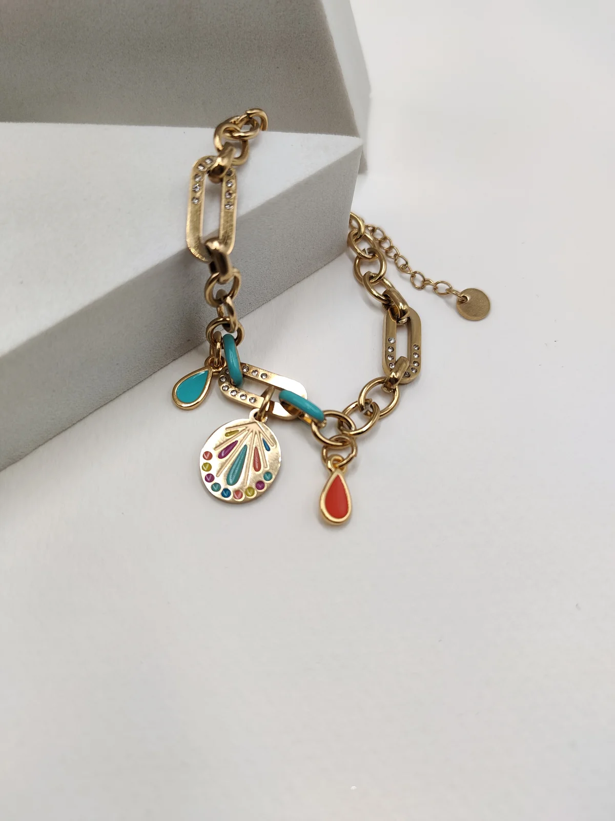Stainless Steel Bracelet with Enamel by Magis Handmade Jewels – view 2
