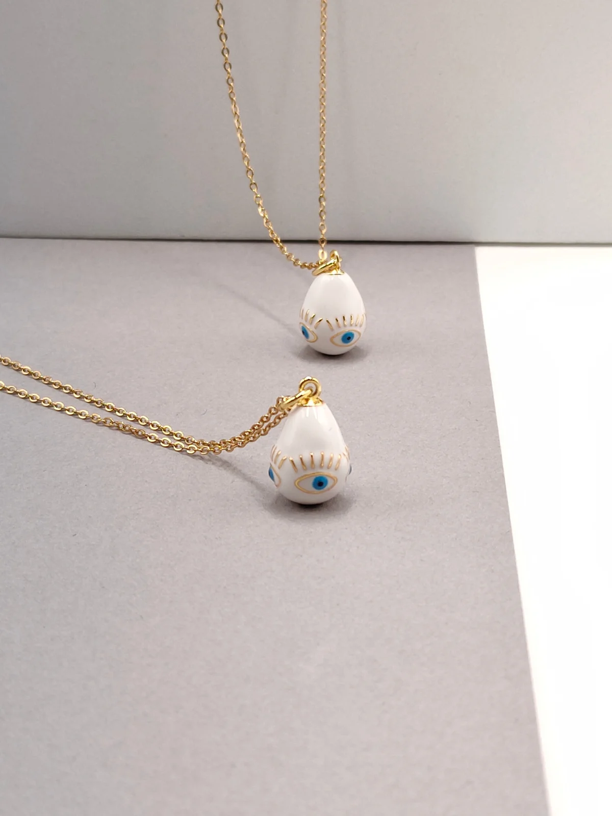 Stainless Steel Necklace with Egg Motif and Enamel by Magis Handmade Jewels – view 3