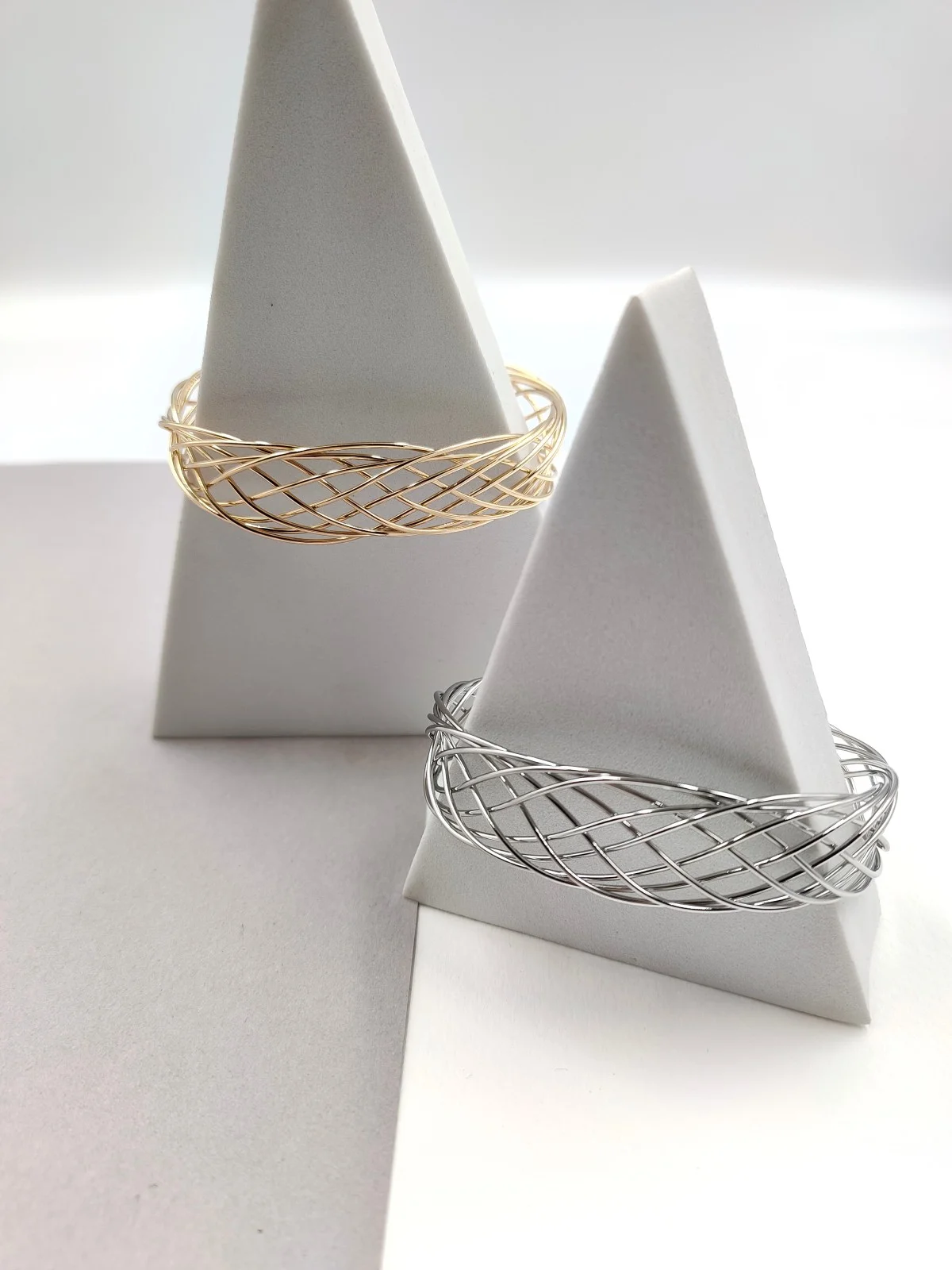 Stainless Steel Bracelet with Weave by Magis Handmade Jewels – view 3
