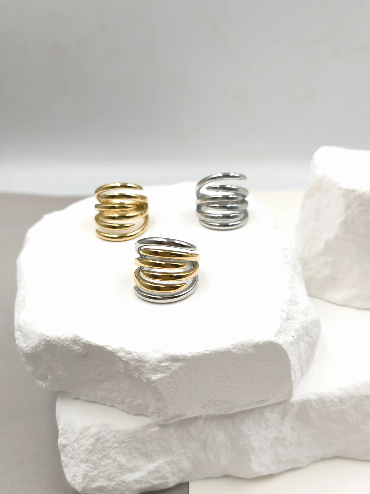 Stainless Steel Multi-Strand Signet Ring by Magis Handmade Jewels – view 2