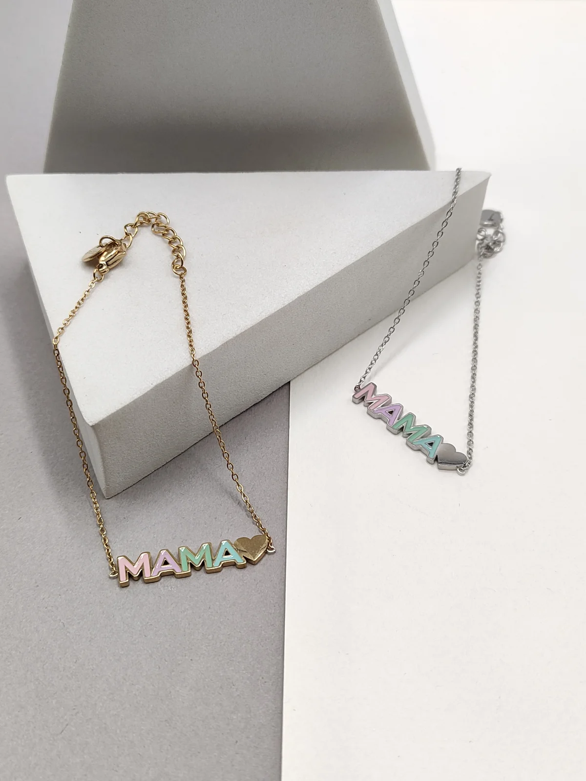 Stainless Steel Mama Bracelet with Enamel by Magis Handmade Jewels – view 3