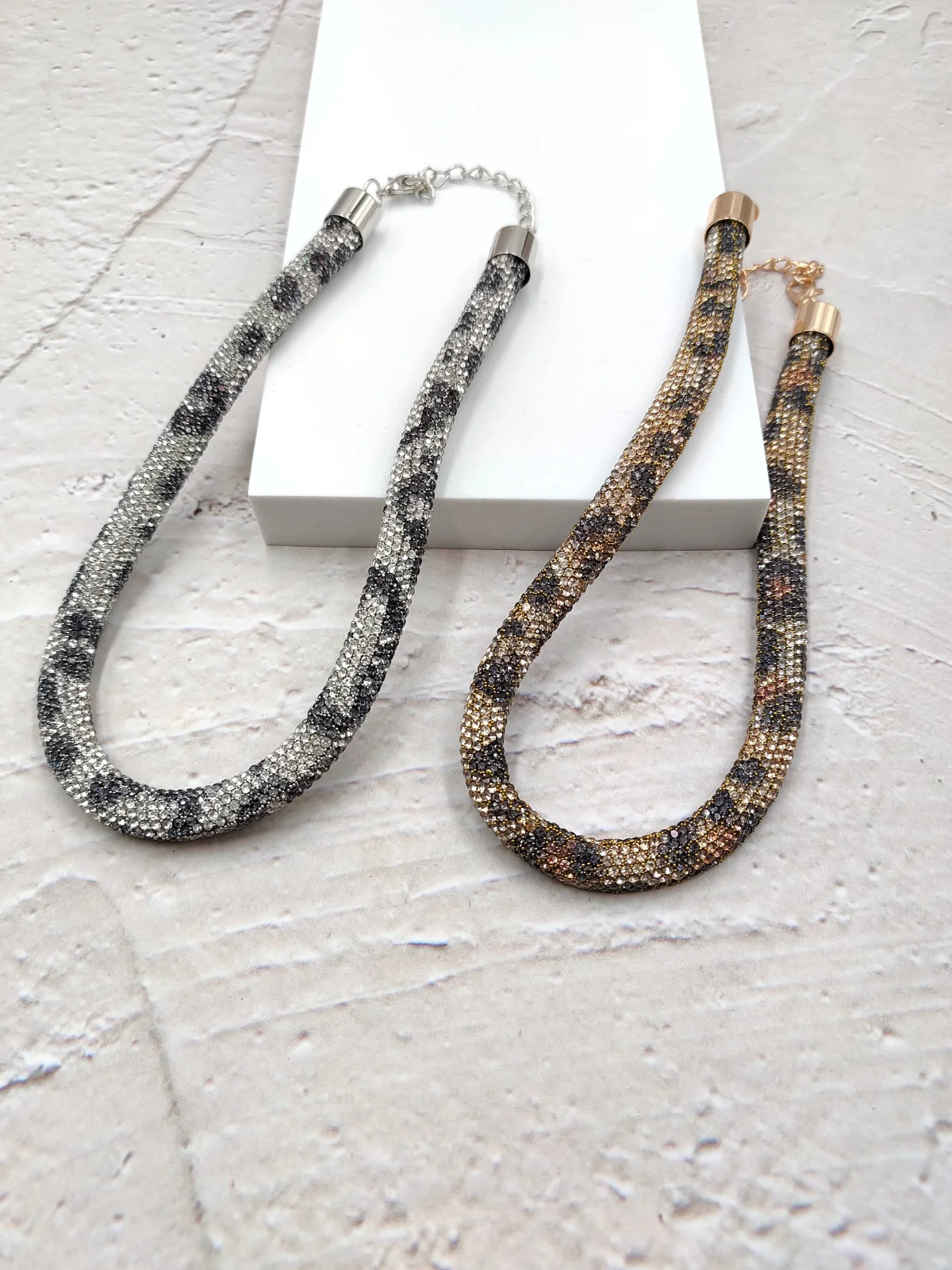 Necklace with Crystals and Animal Print by Magis Handmade Jewels – view 4