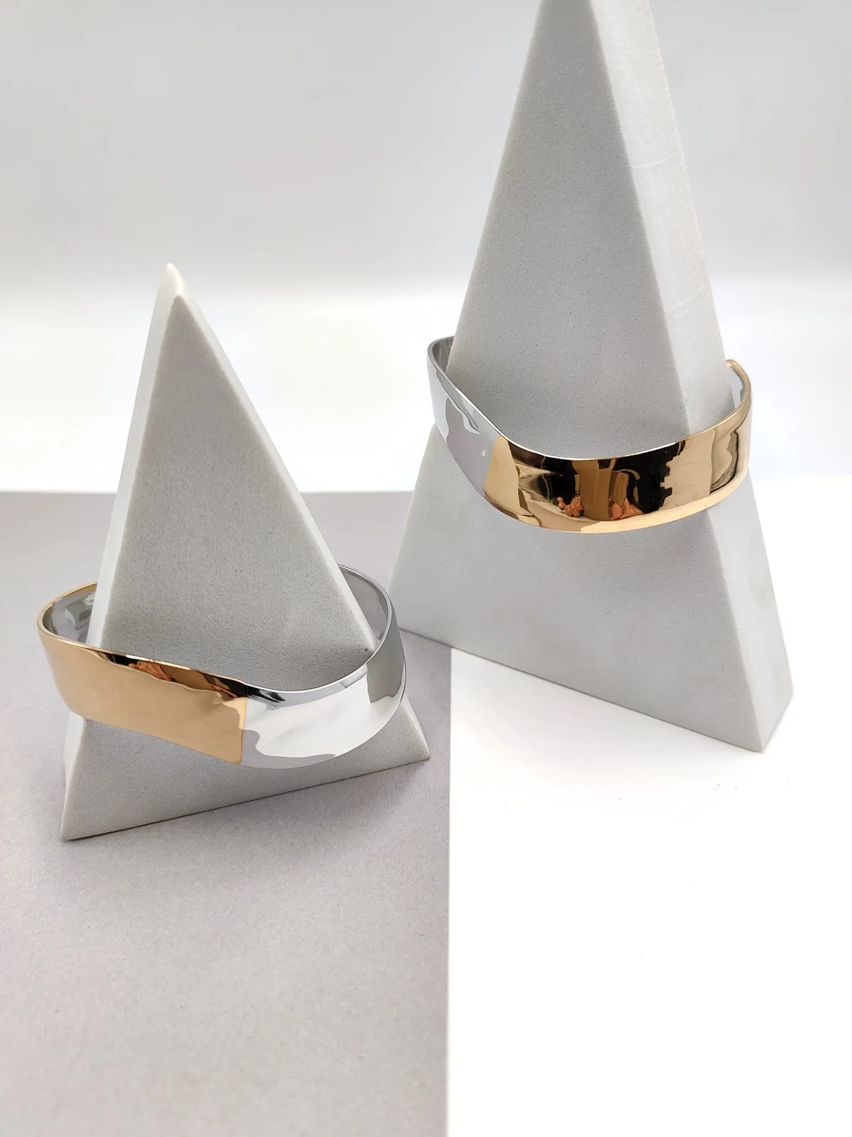 Stainless Steel Two-Tone Bracelet by Magis Handmade Jewels – view 2