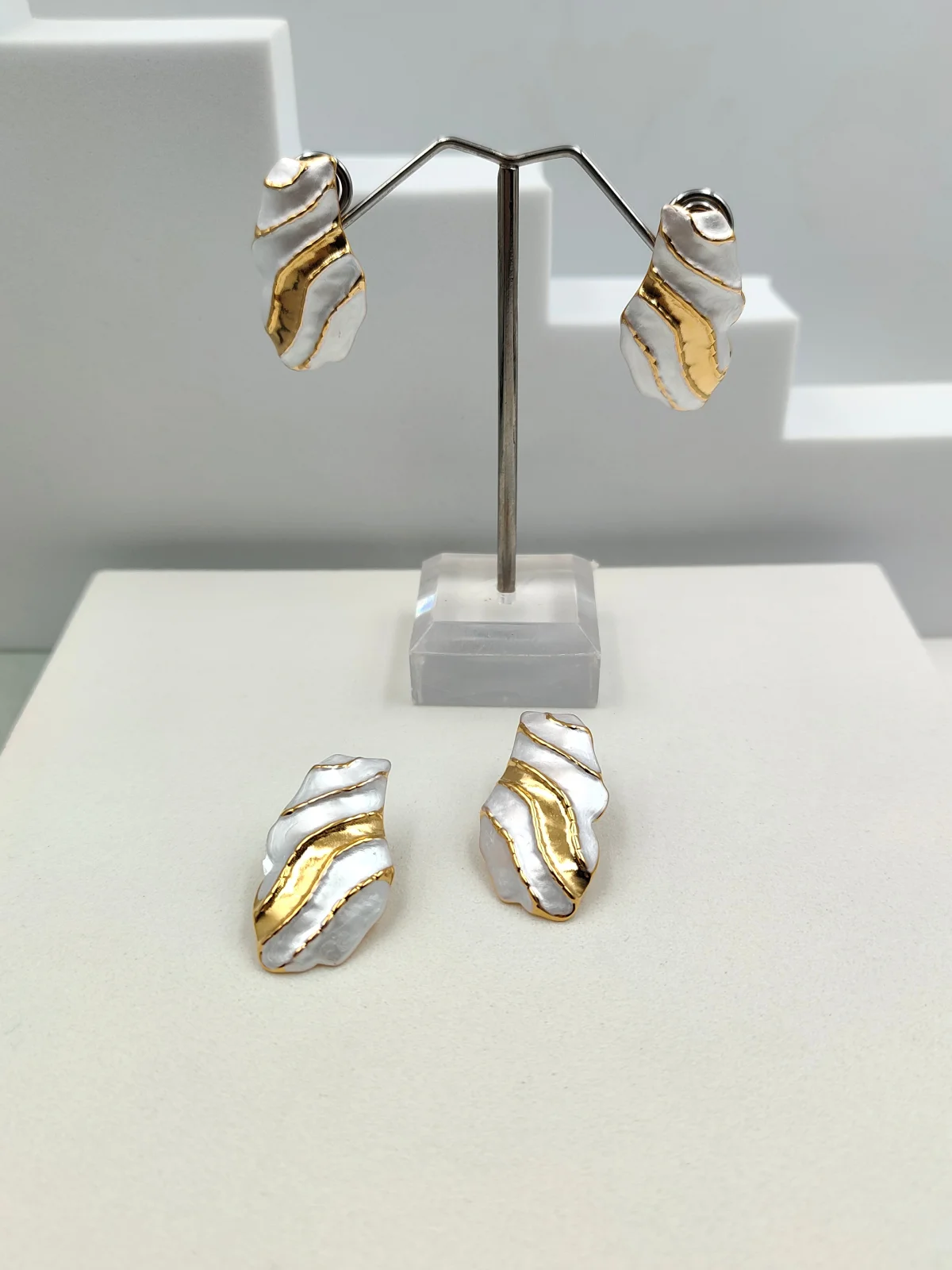 Stainless Steel Earrings with Enamel #762500