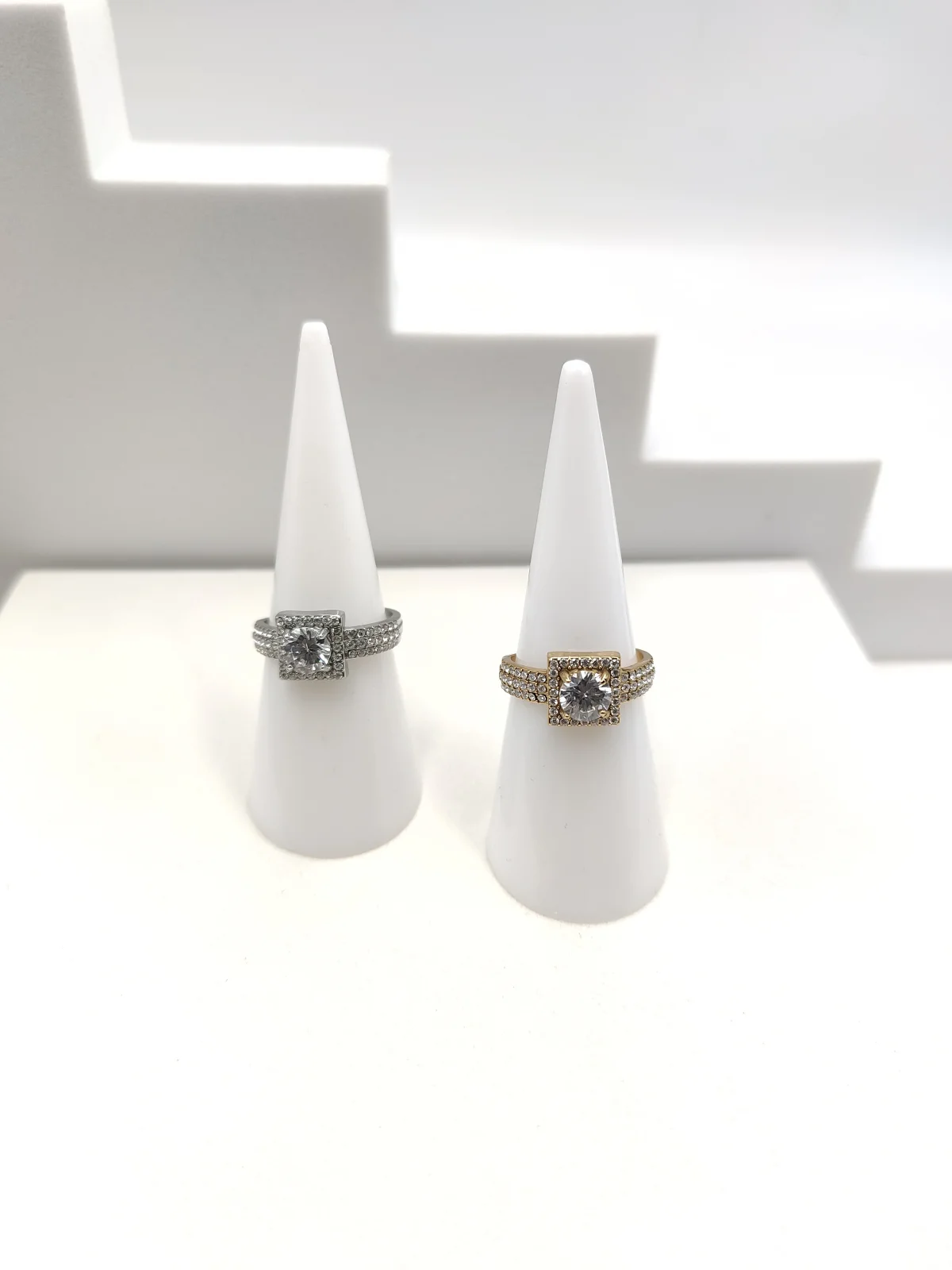 Stainless Steel Ring with Zircon by Magis Handmade Jewels – view 2